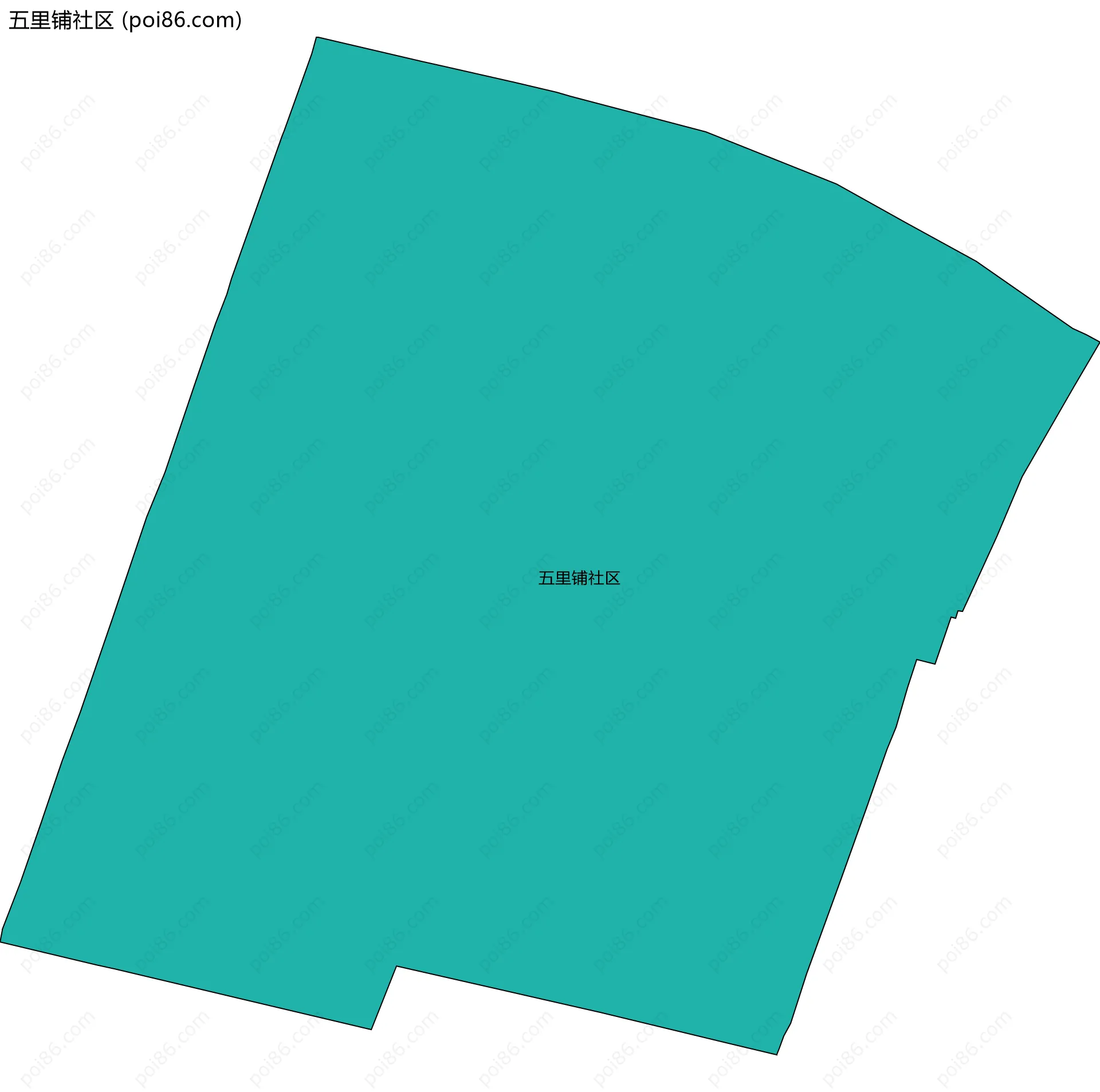 五里铺社区边界地图