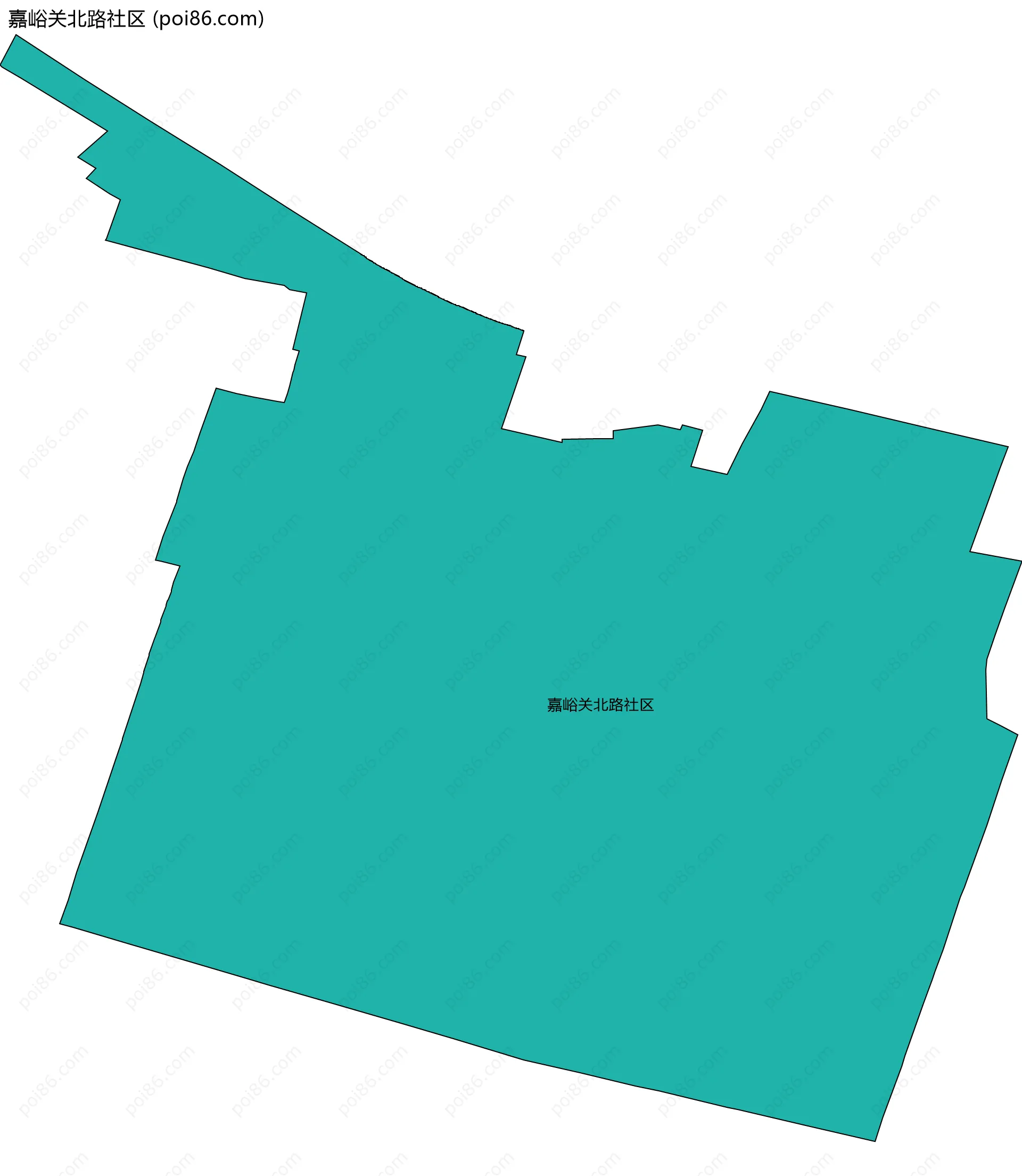 嘉峪关北路社区边界地图