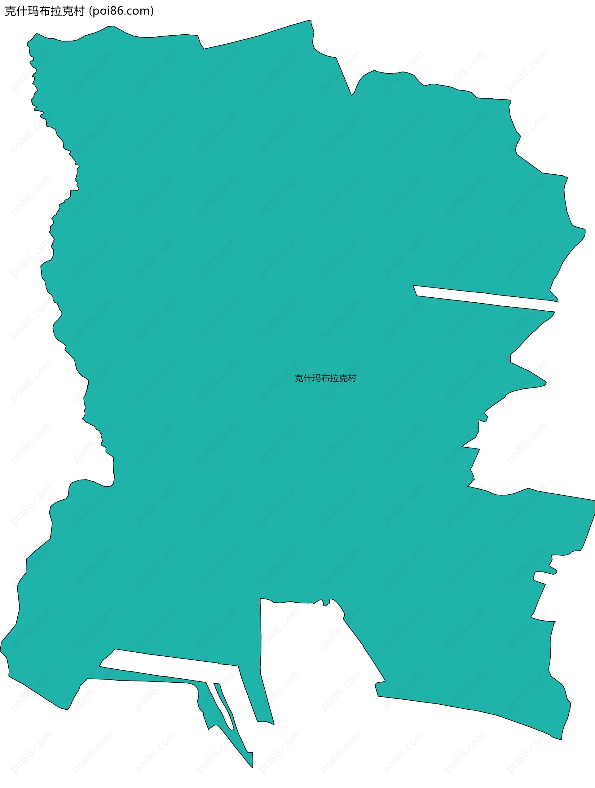 克什玛布拉克村边界地图