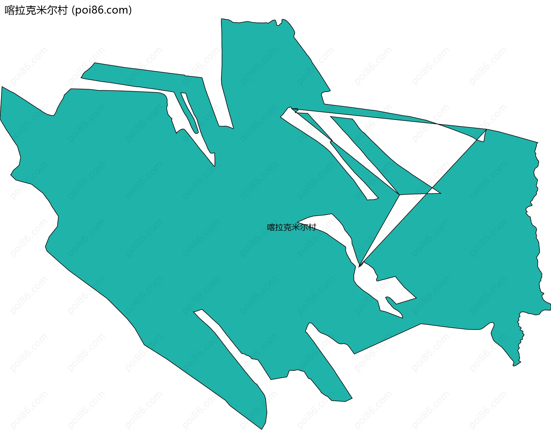 喀拉克米尔村边界地图