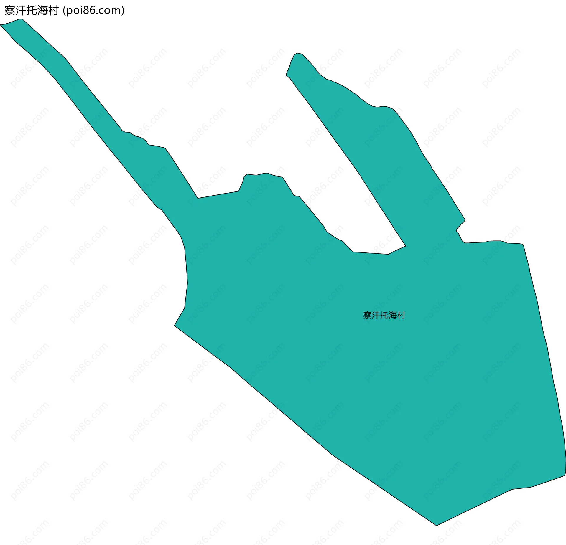 察汗托海村边界地图