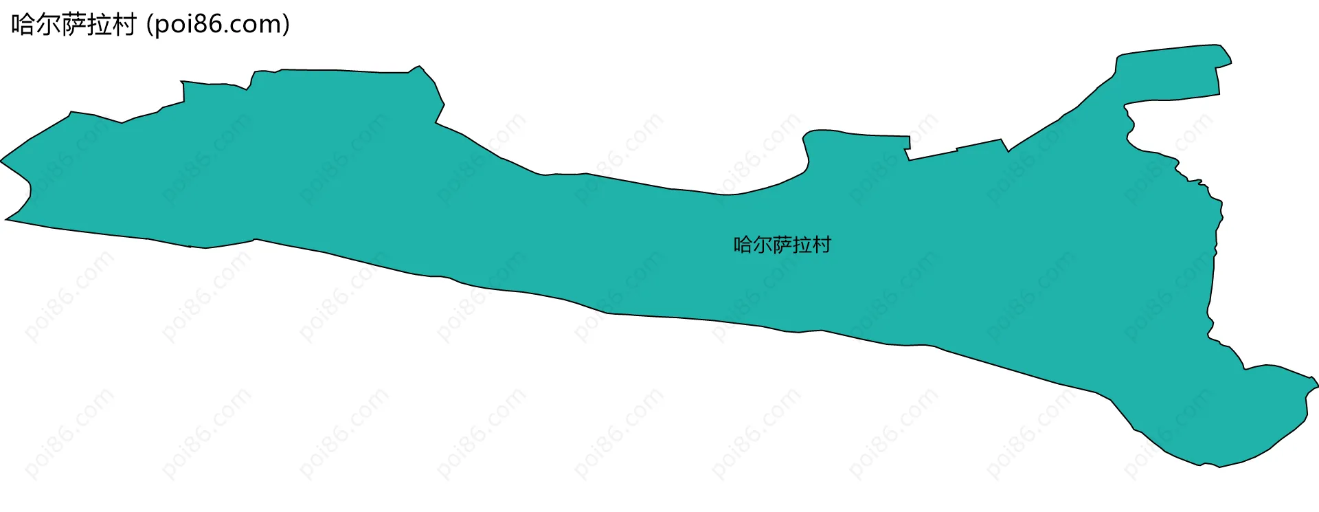 哈尔萨拉村边界地图