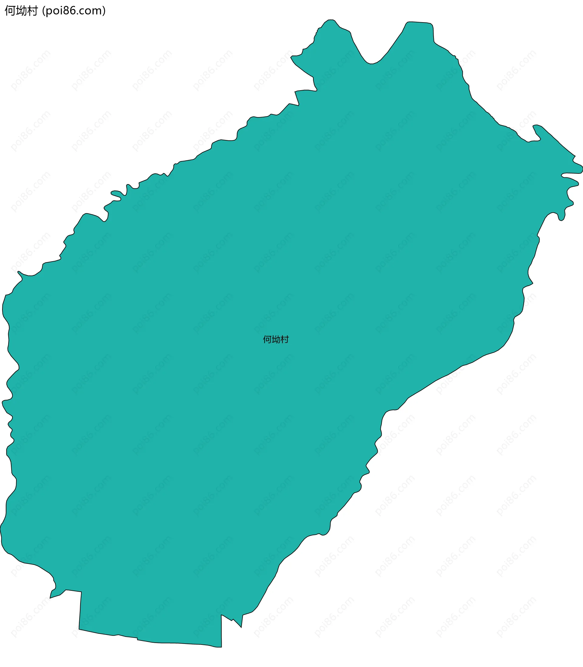 何坳村边界地图