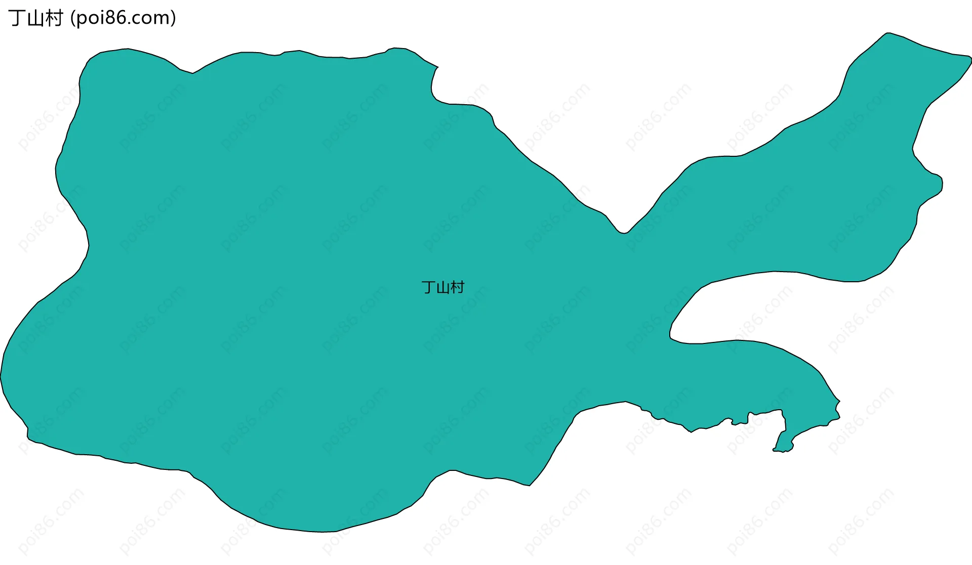 丁山村边界地图