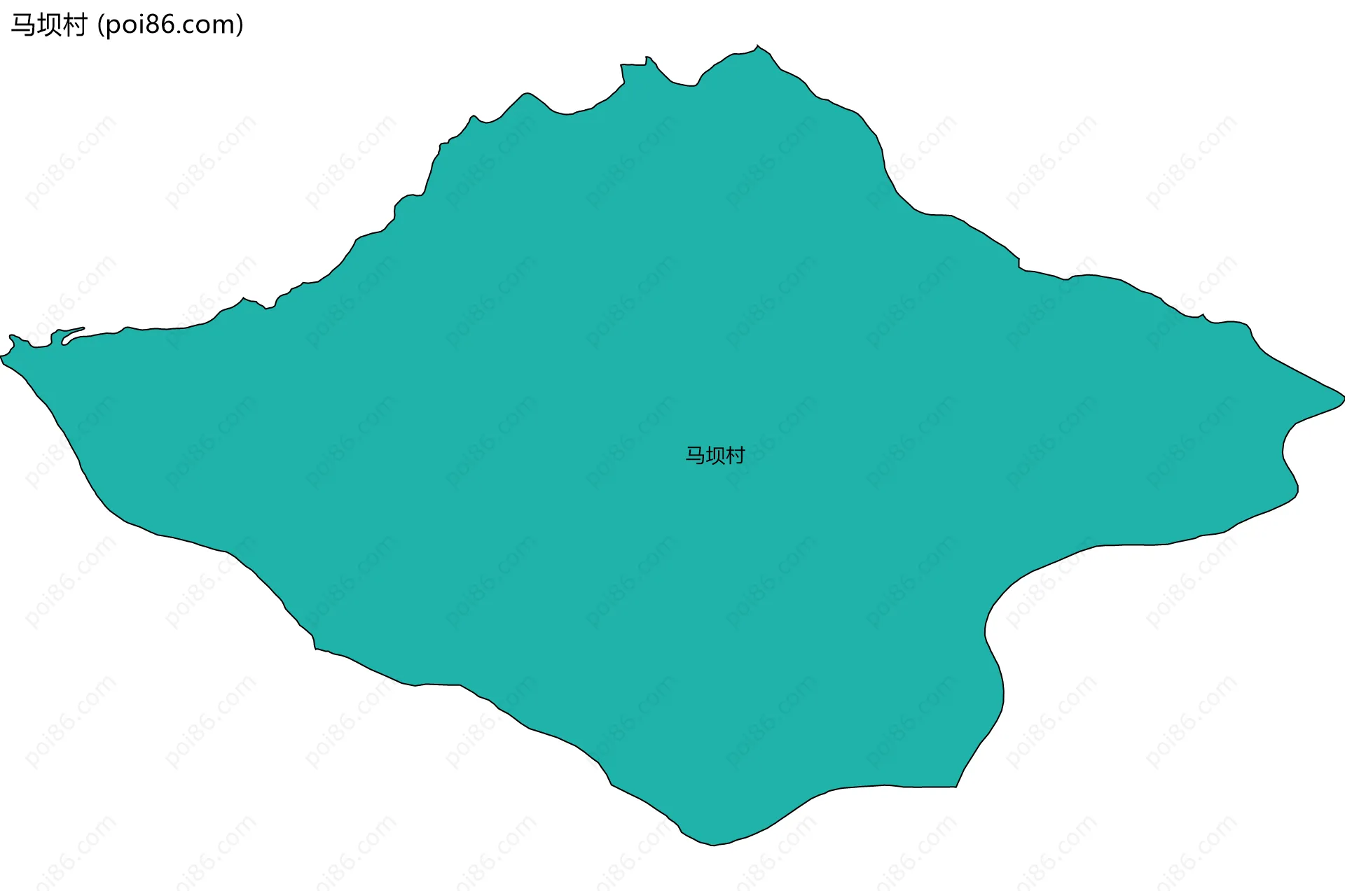 马坝村边界地图