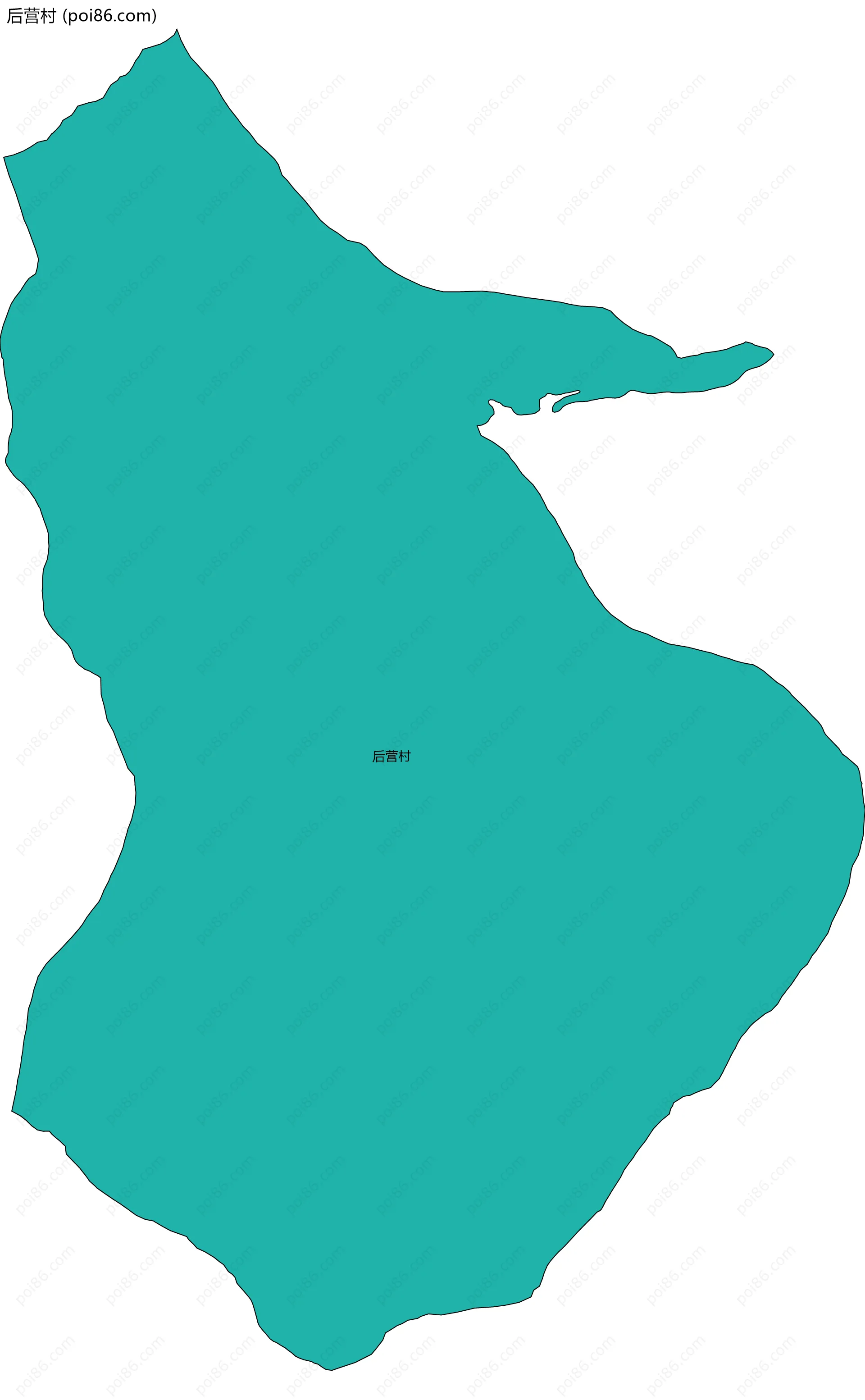 后营村边界地图