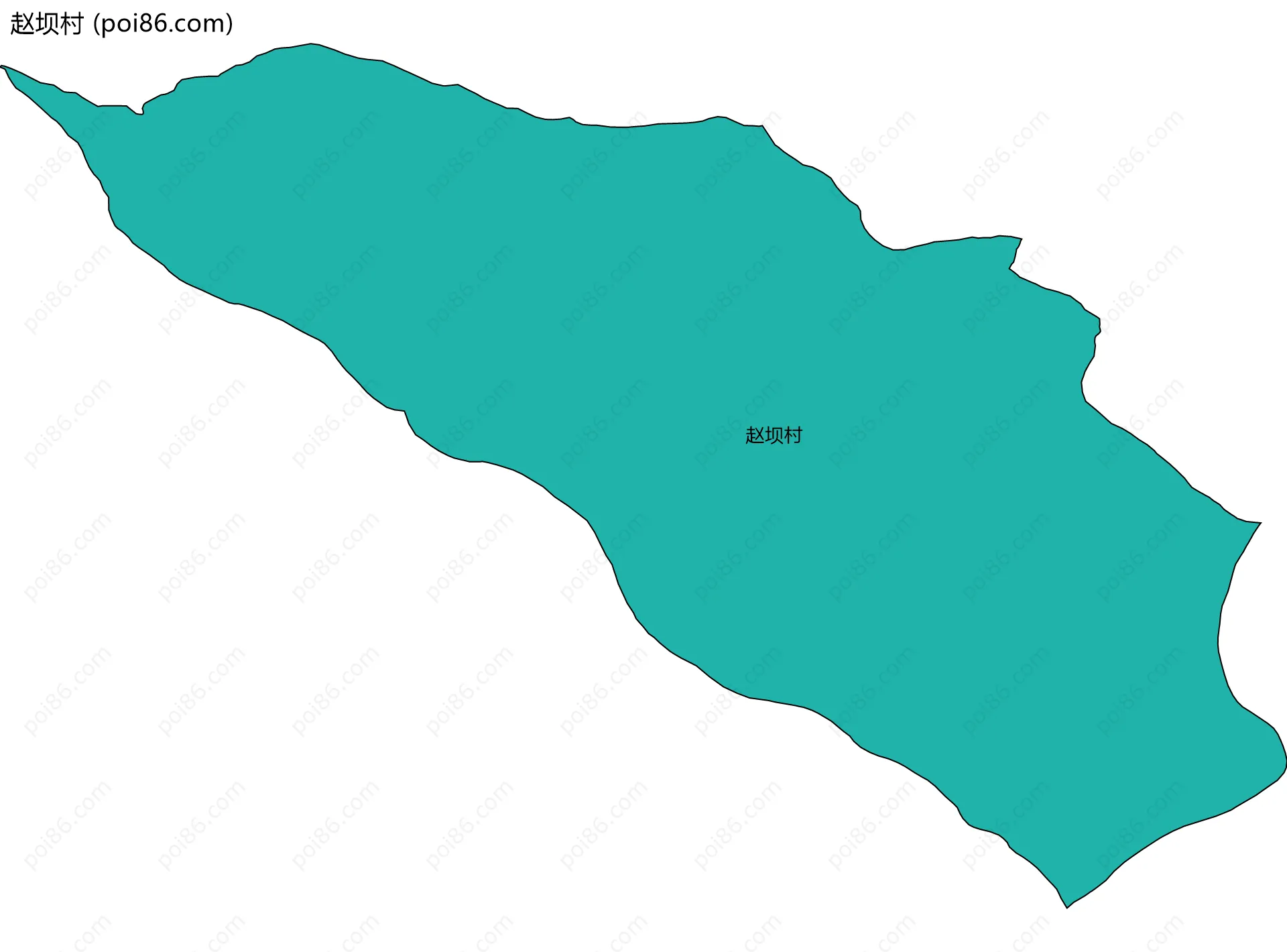 赵坝村边界地图