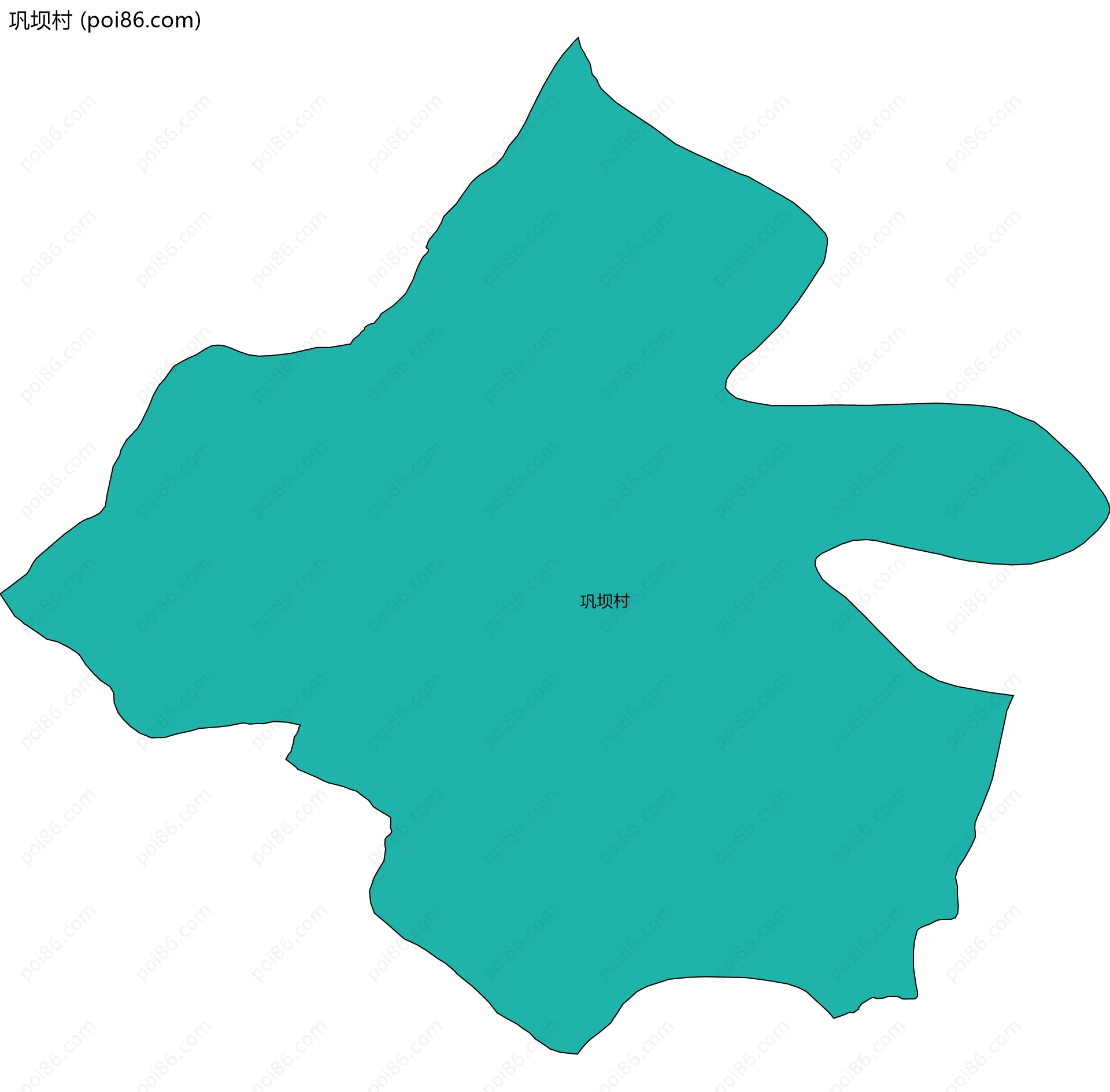 巩坝村边界地图