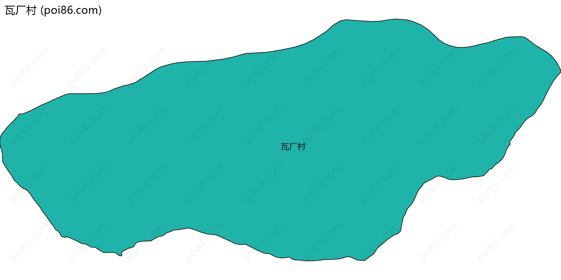 瓦厂村边界地图