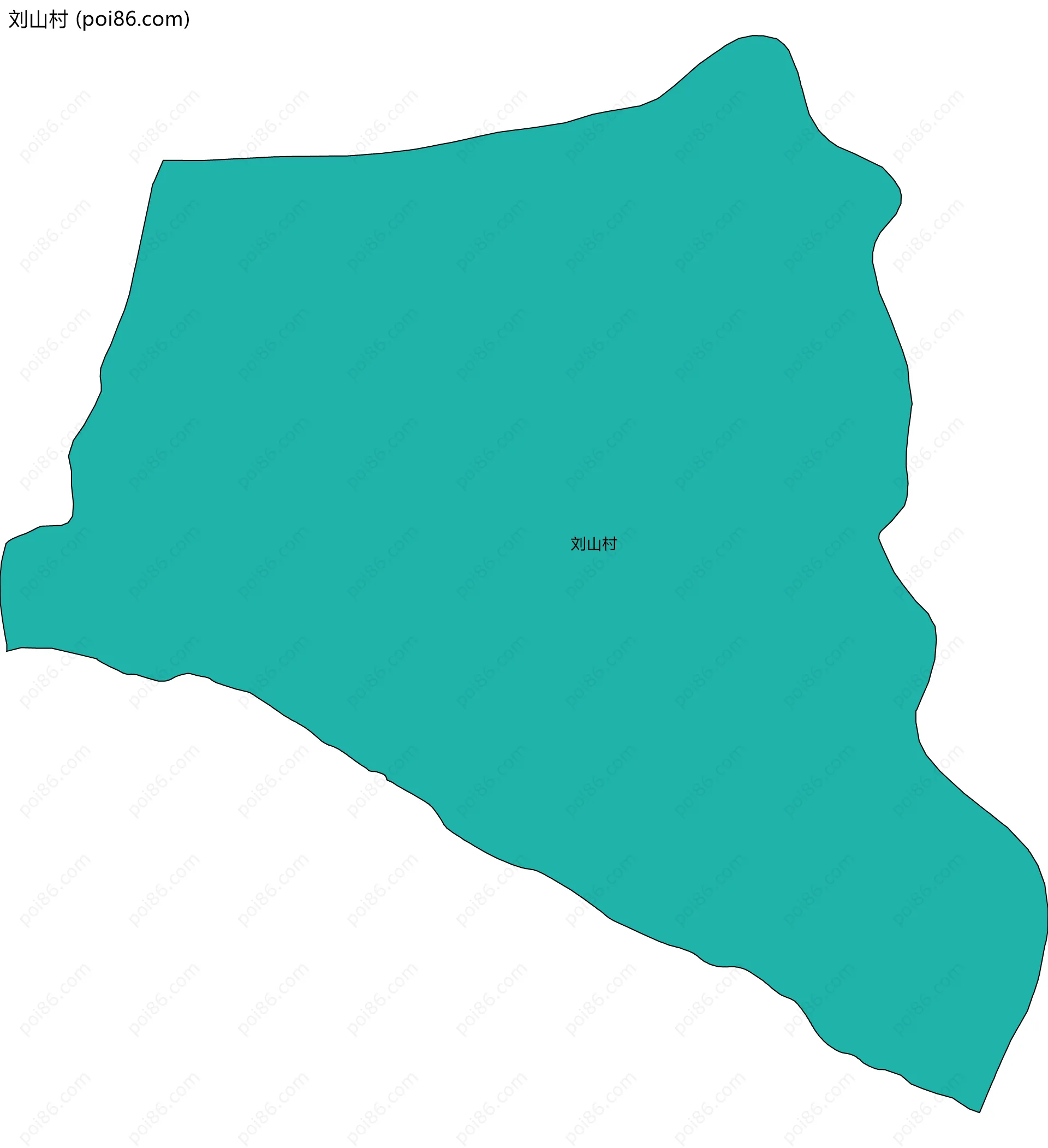 刘山村边界地图
