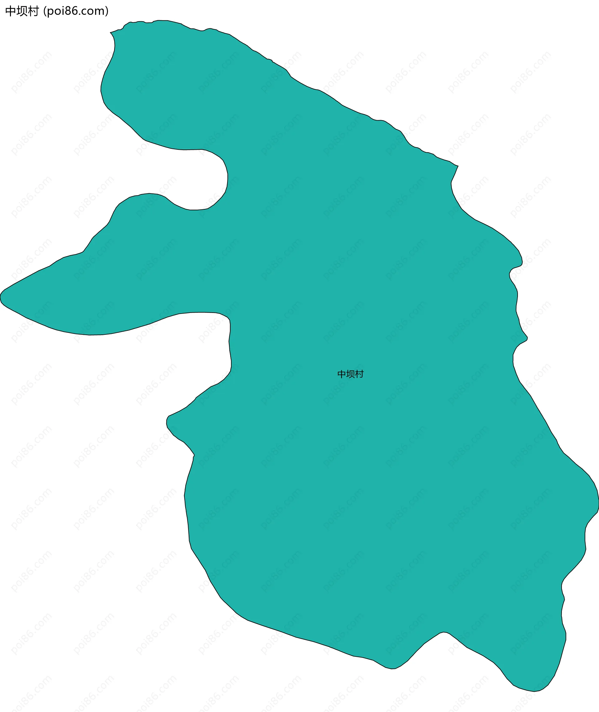 中坝村边界地图