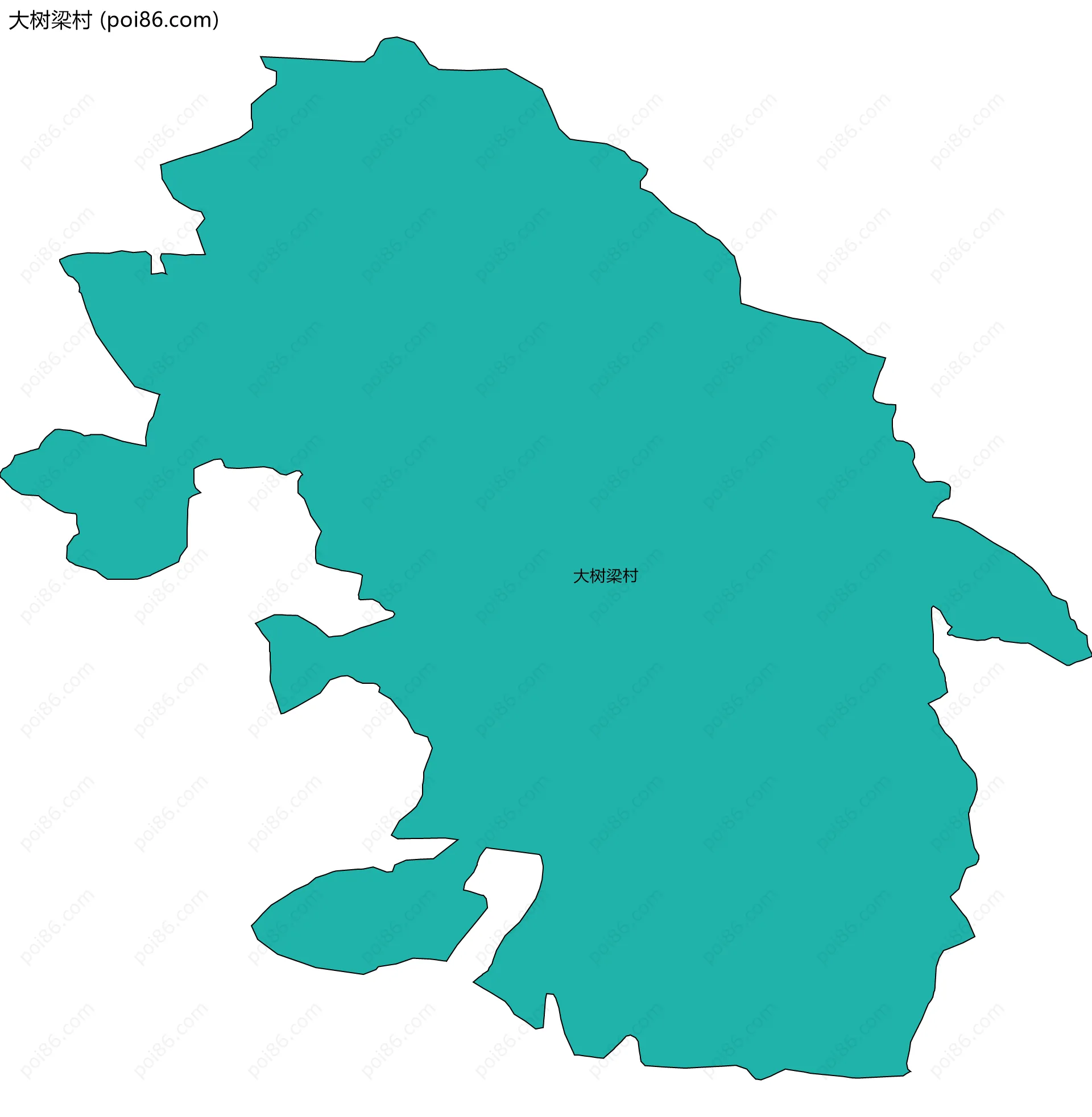 大树梁村边界地图