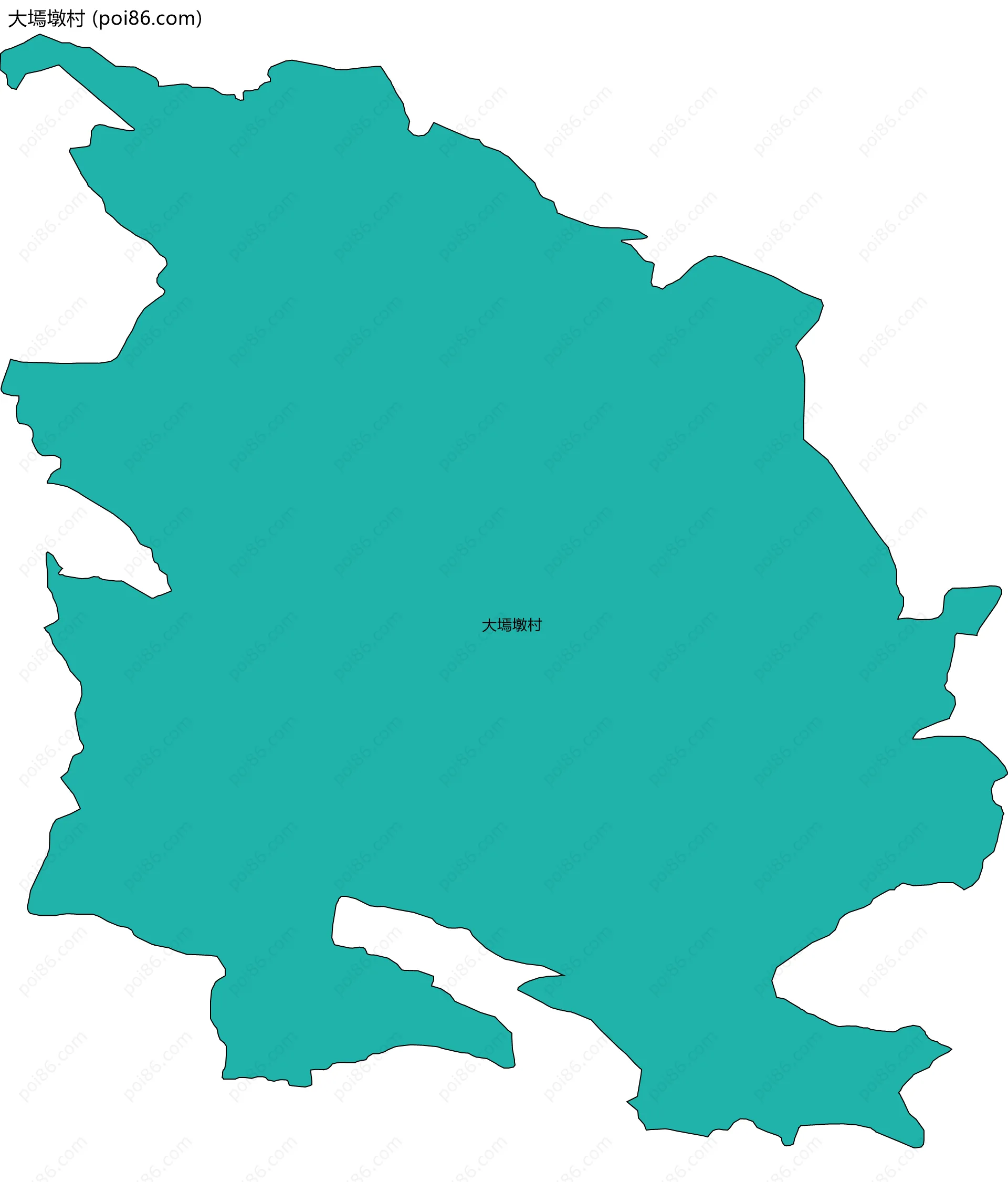 大墕墩村边界地图