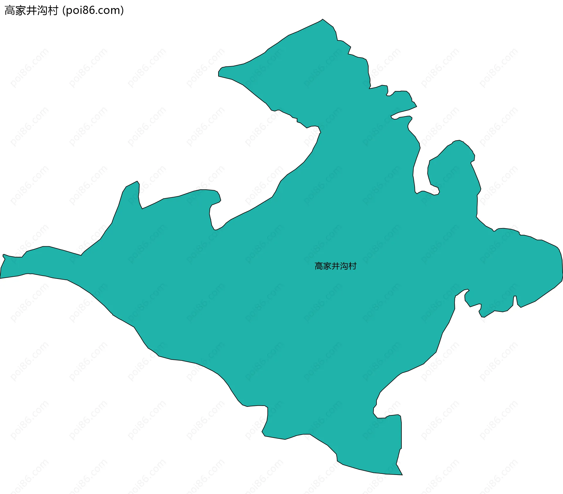 高家井沟村边界地图