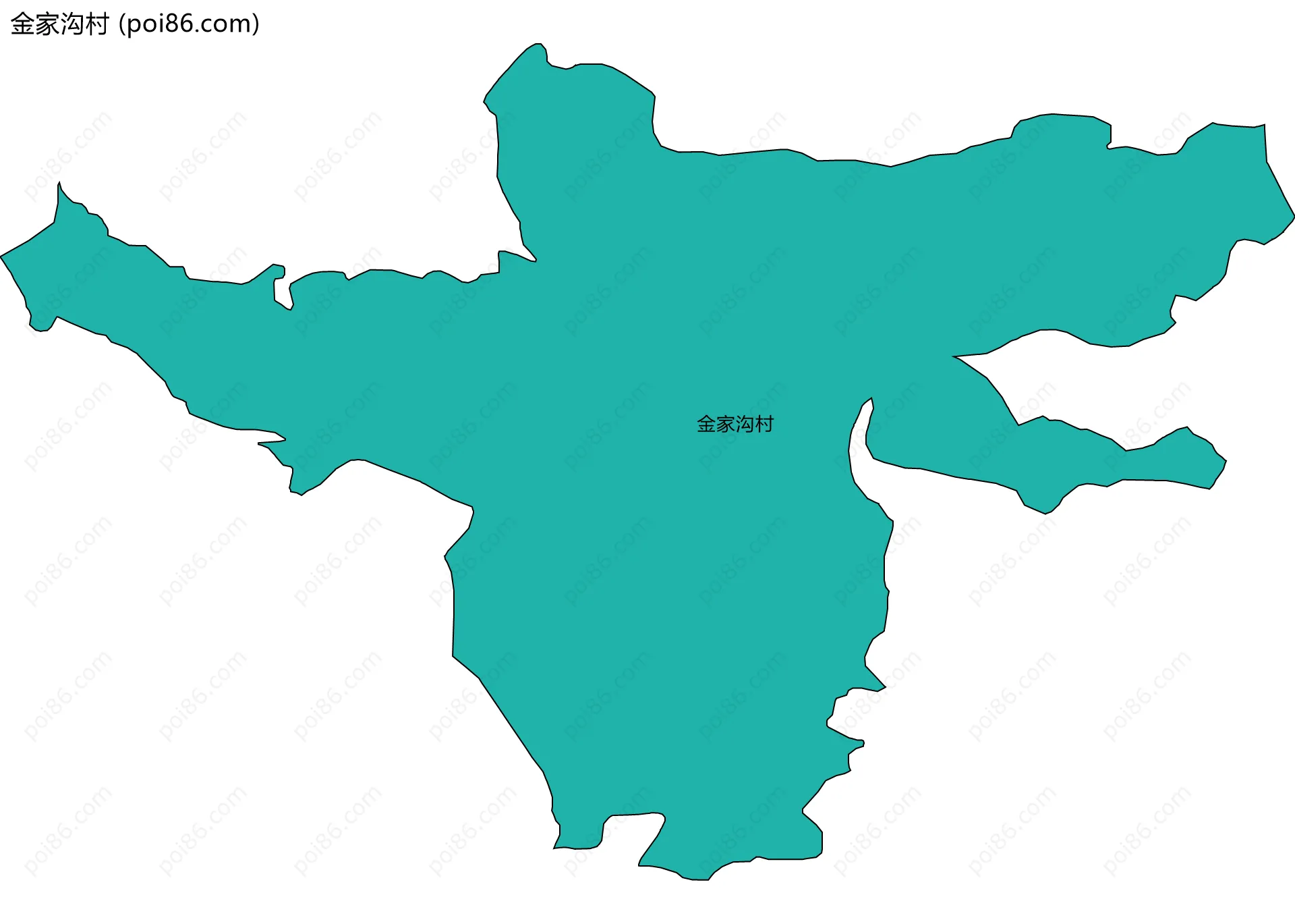 金家沟村边界地图