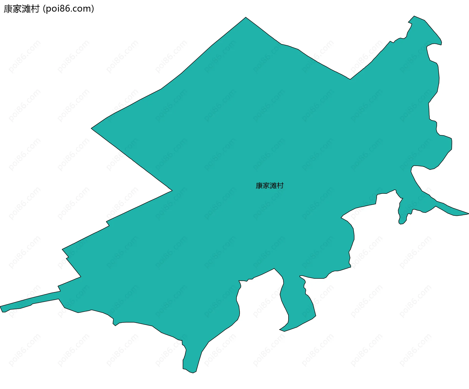 康家滩村边界地图