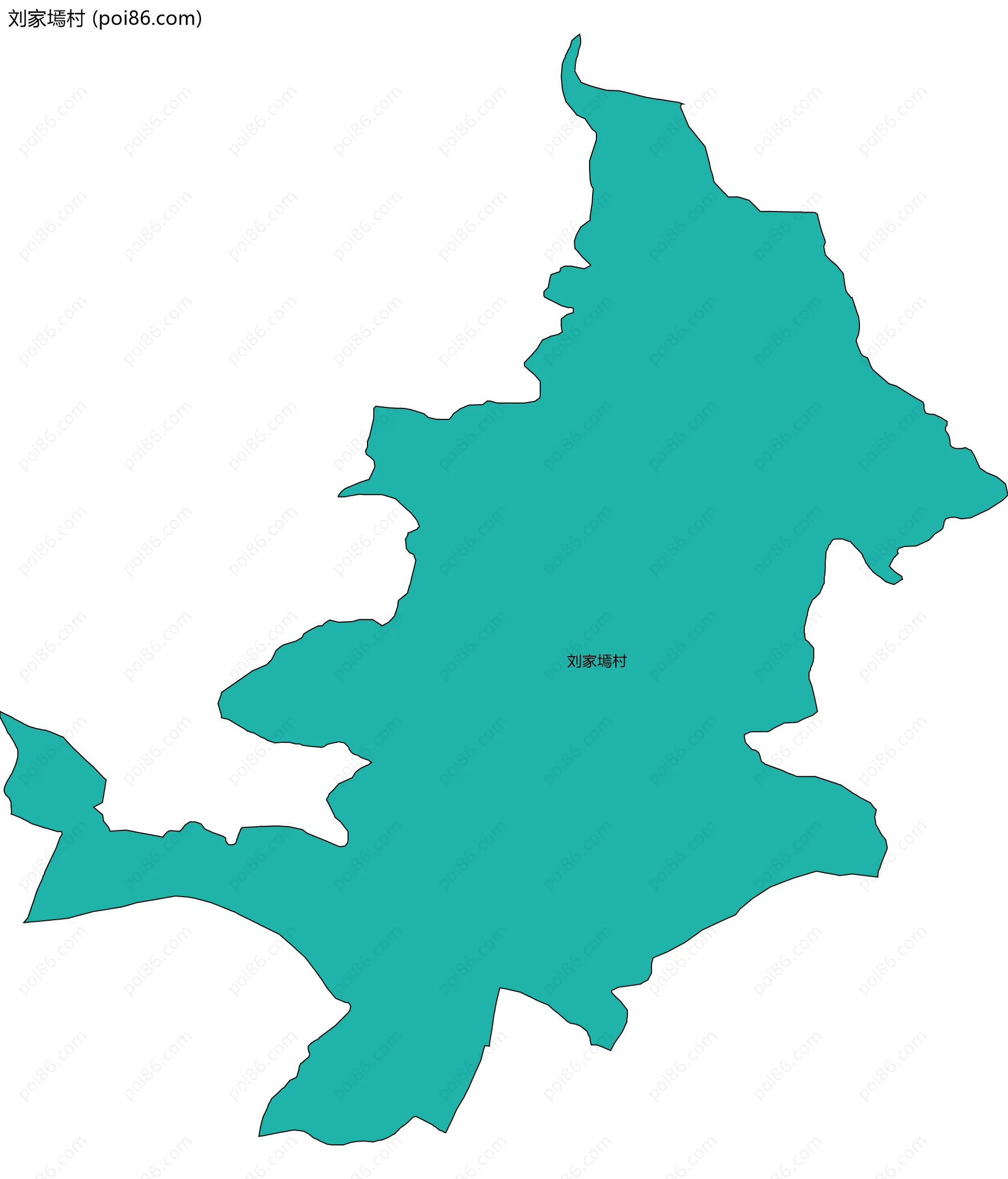 刘家墕村边界地图