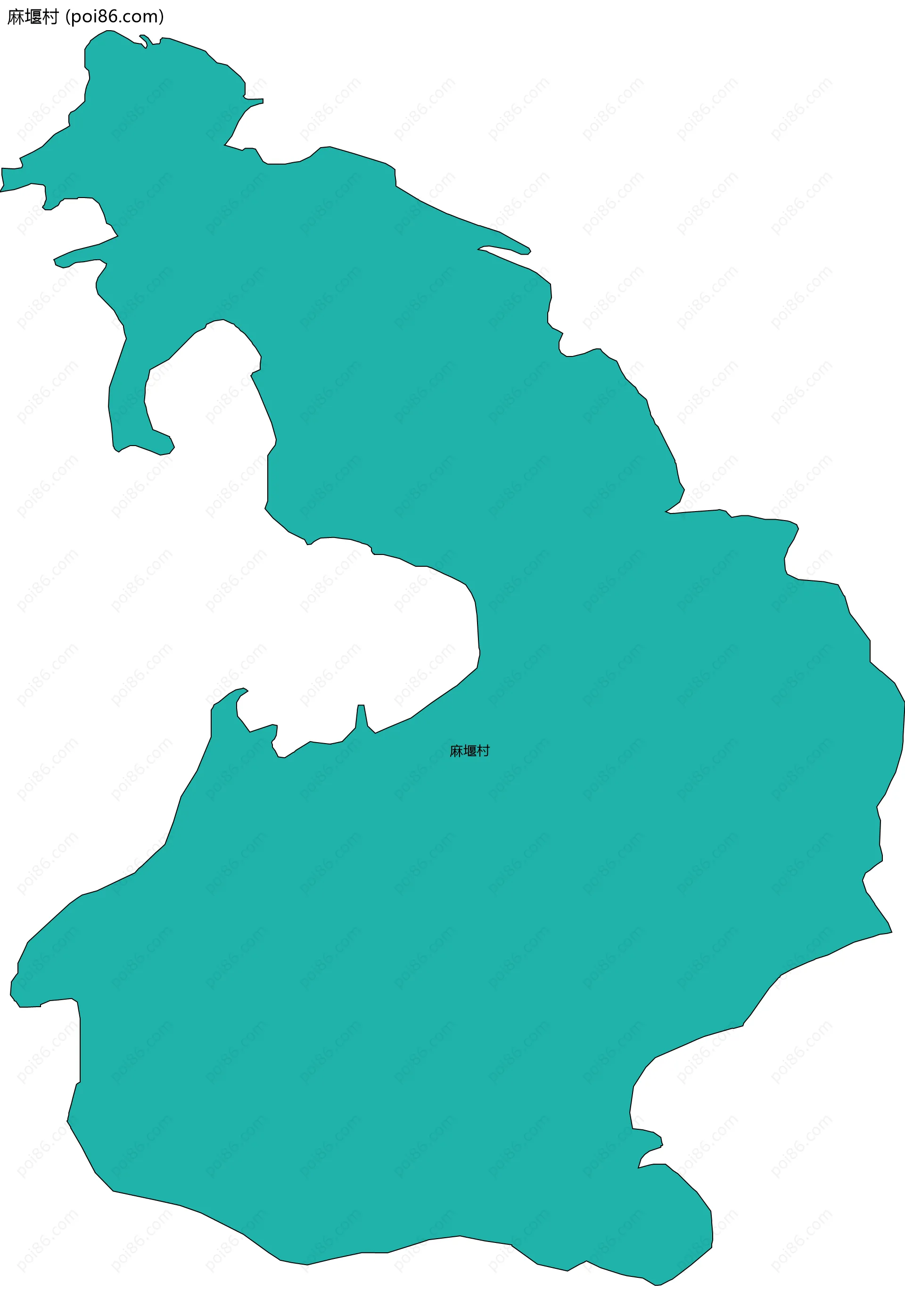 麻堰村边界地图