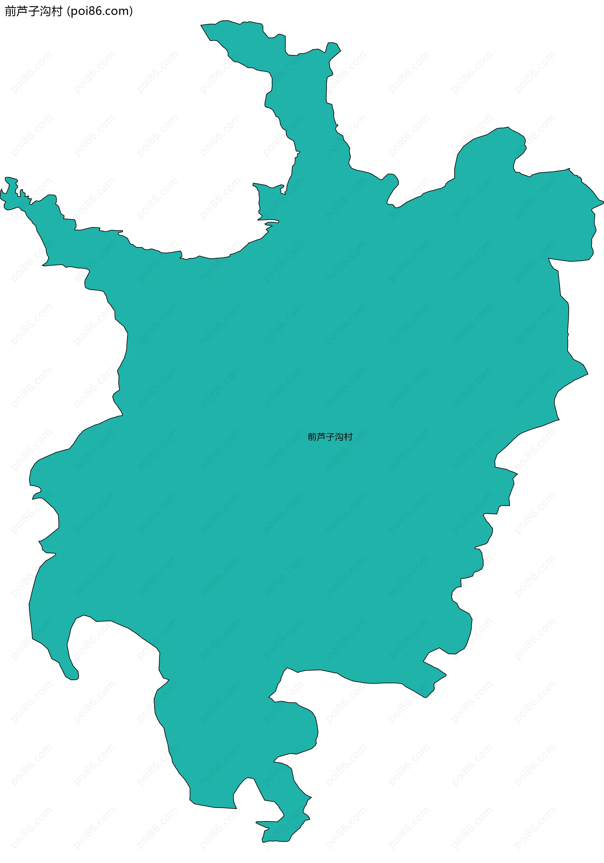 前芦子沟村边界地图