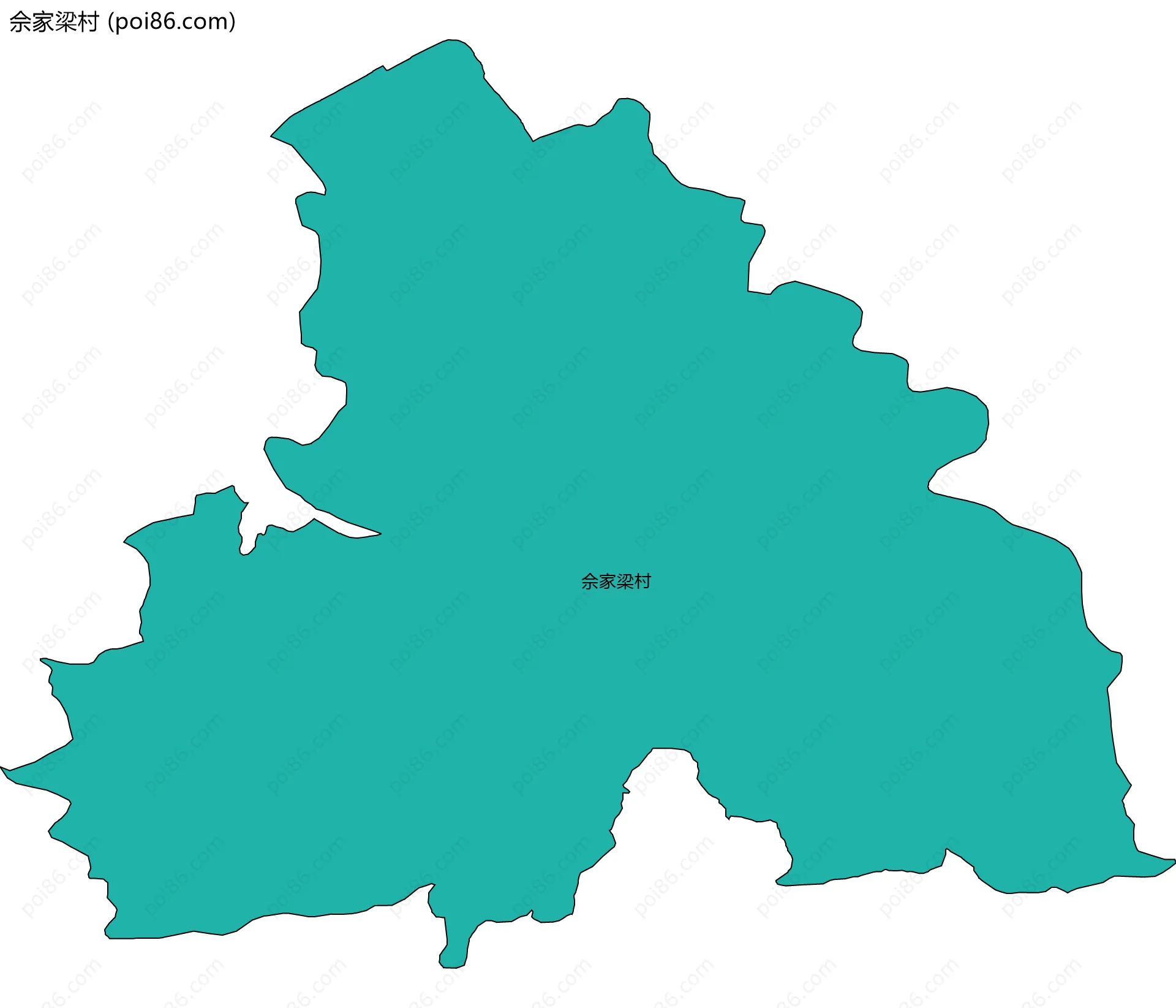 佘家梁村边界地图