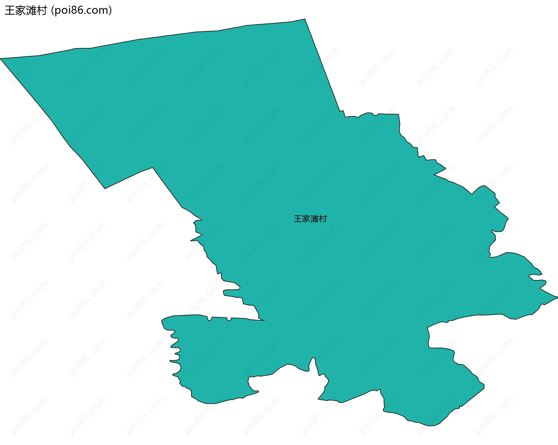 王家滩村边界地图