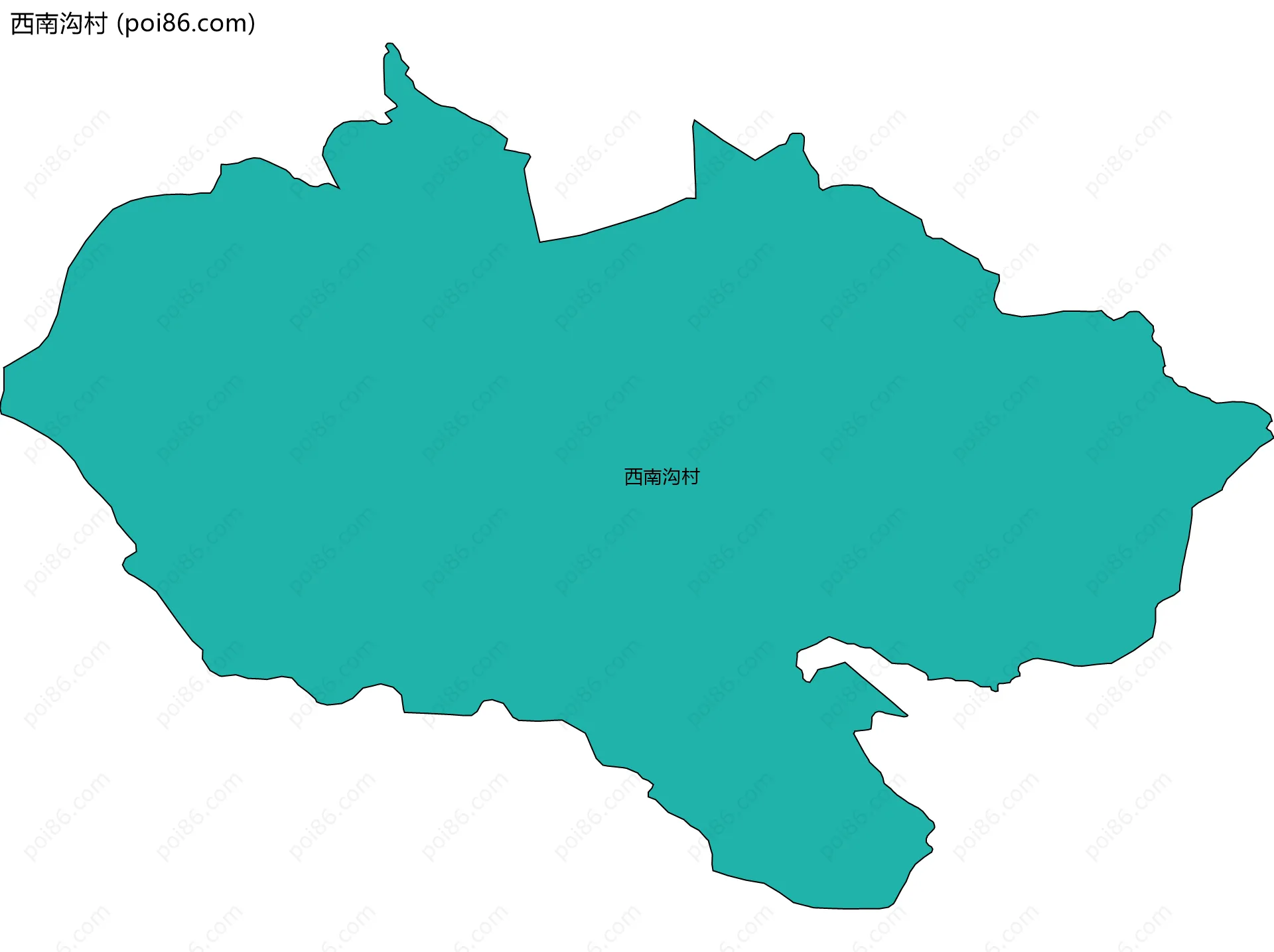 西南沟村边界地图