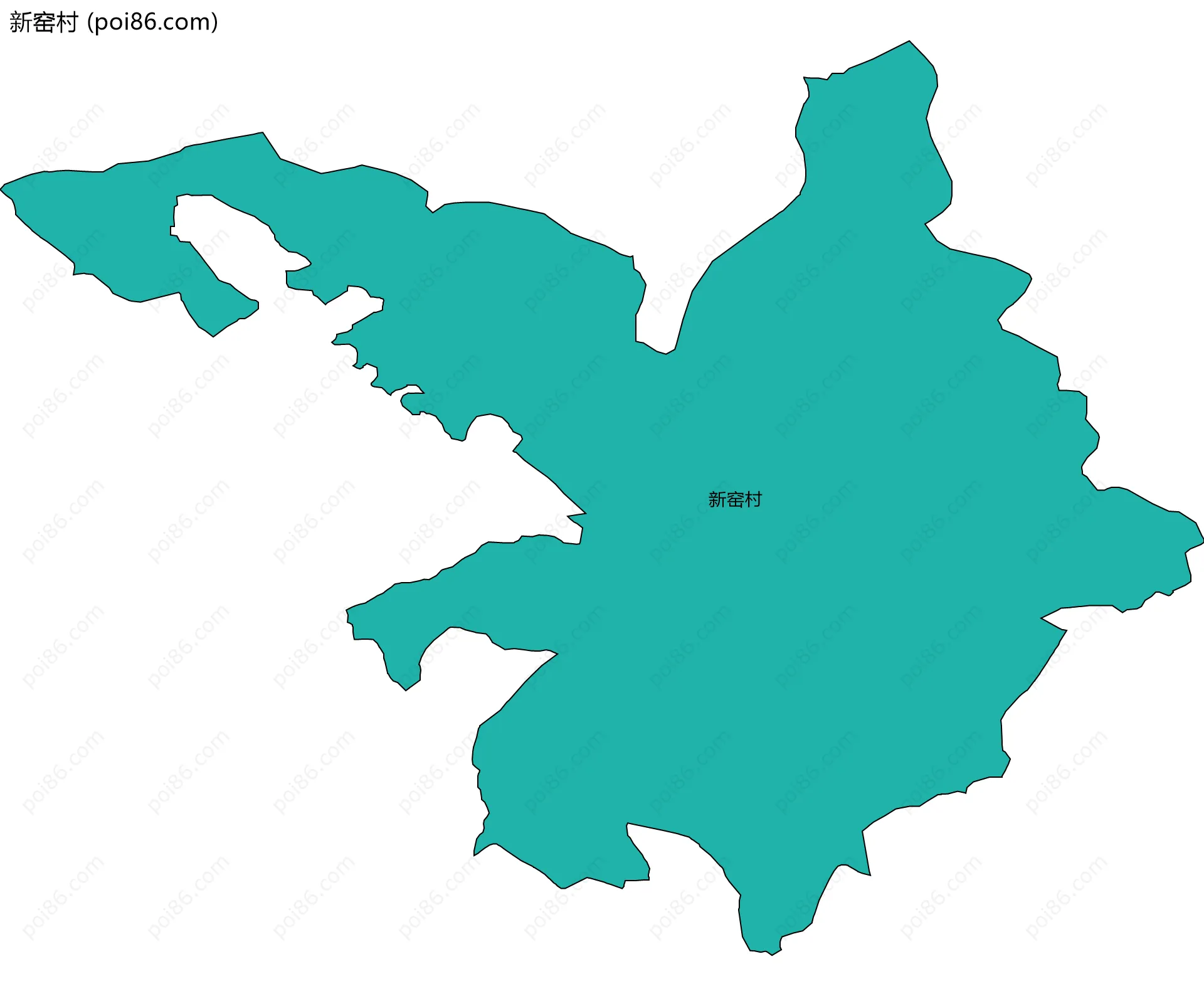 新窑村边界地图