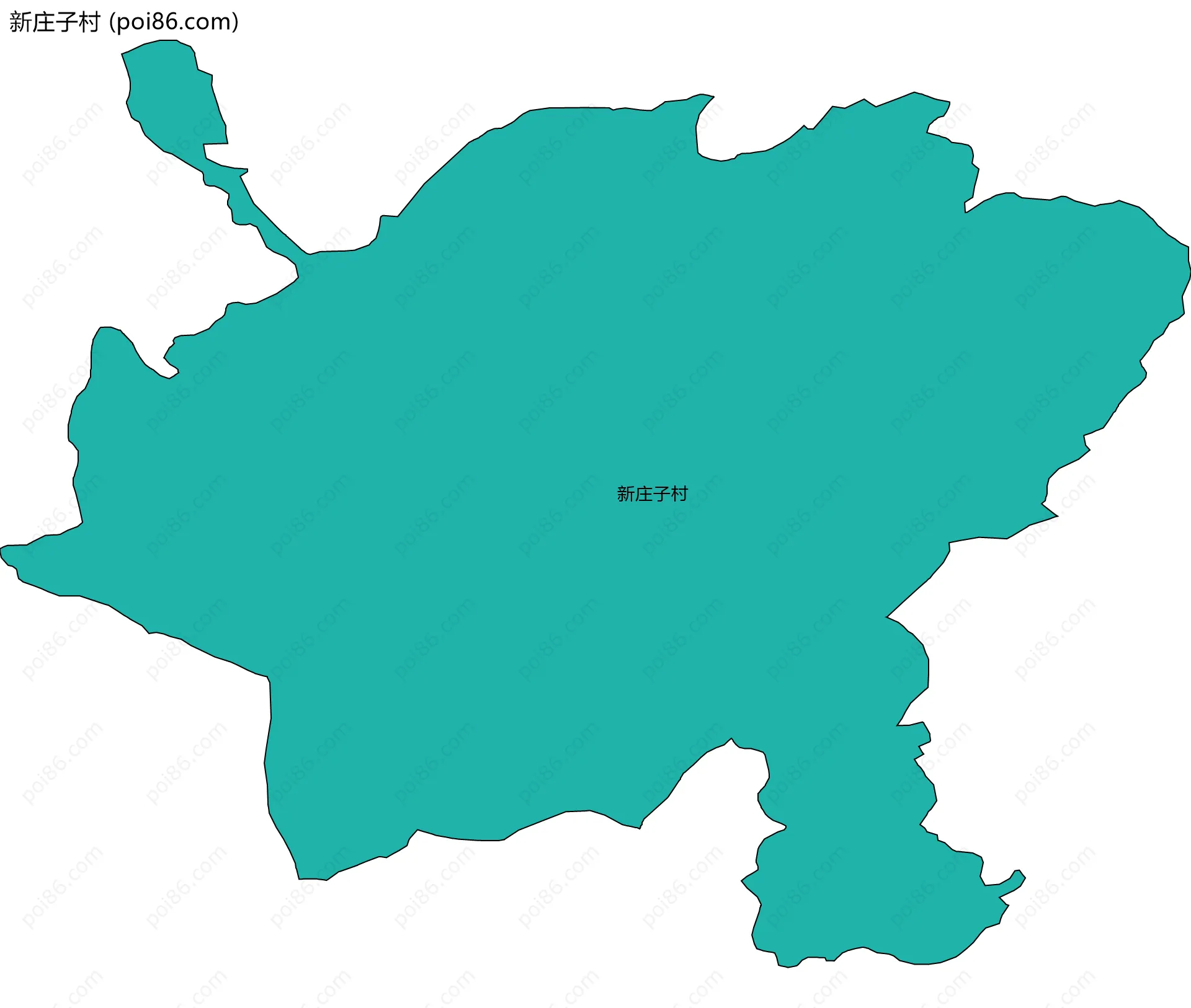 新庄子村边界地图