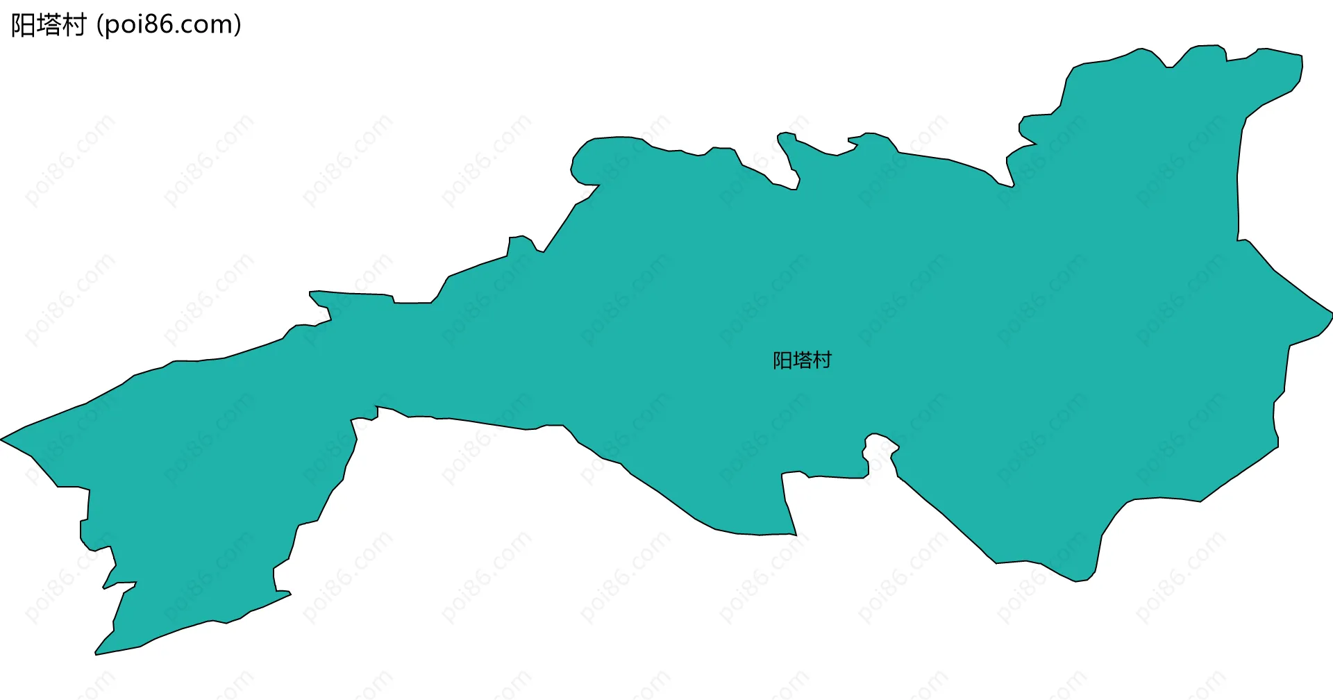 阳塔村边界地图