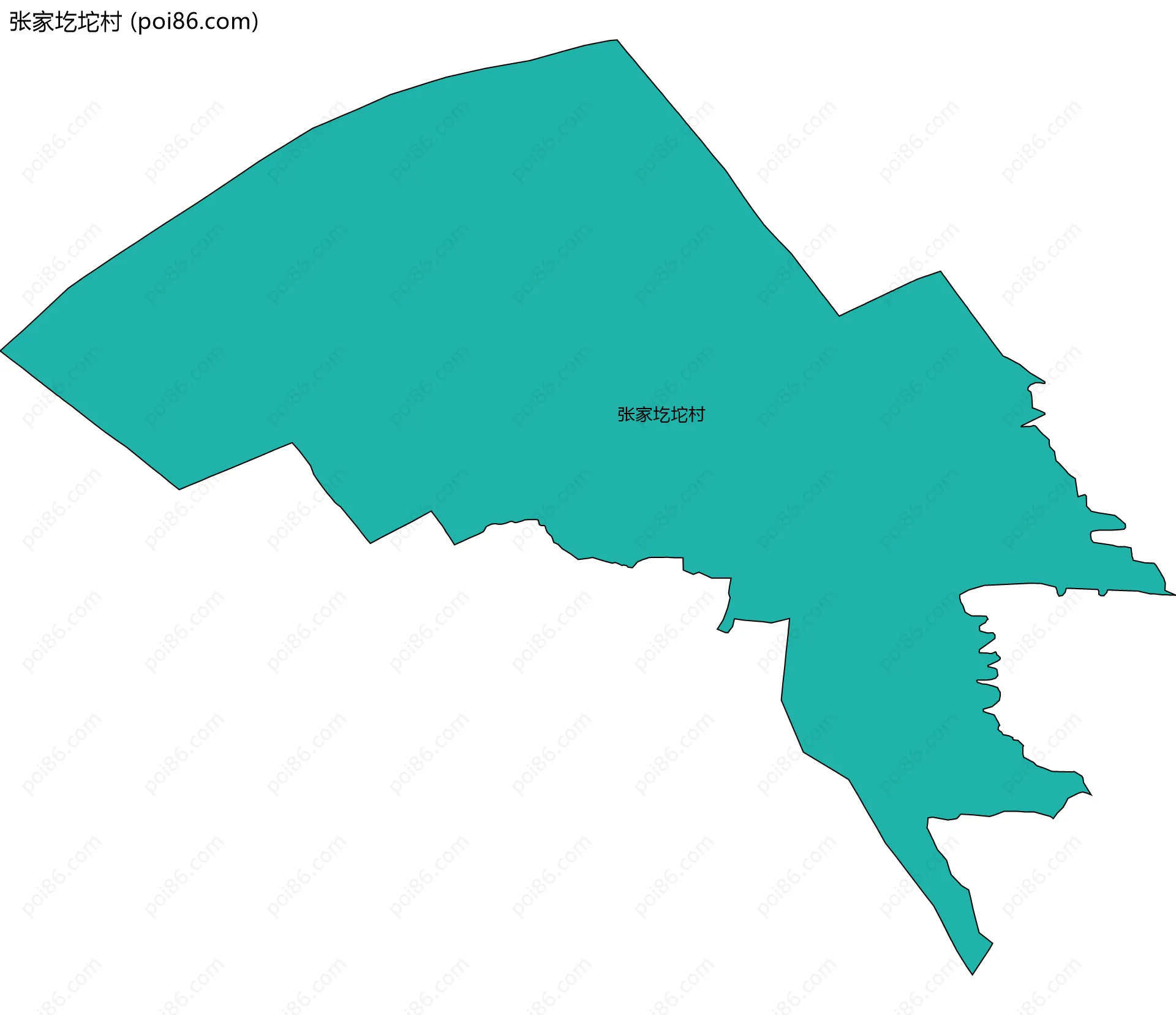 张家圪坨村边界地图