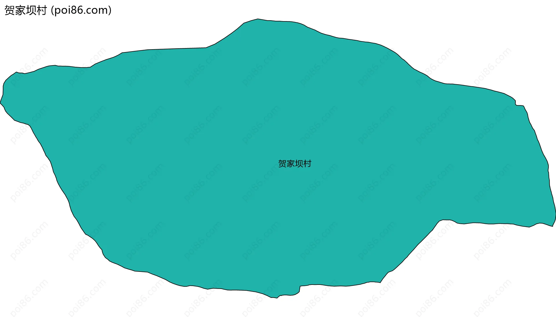 贺家坝村边界地图