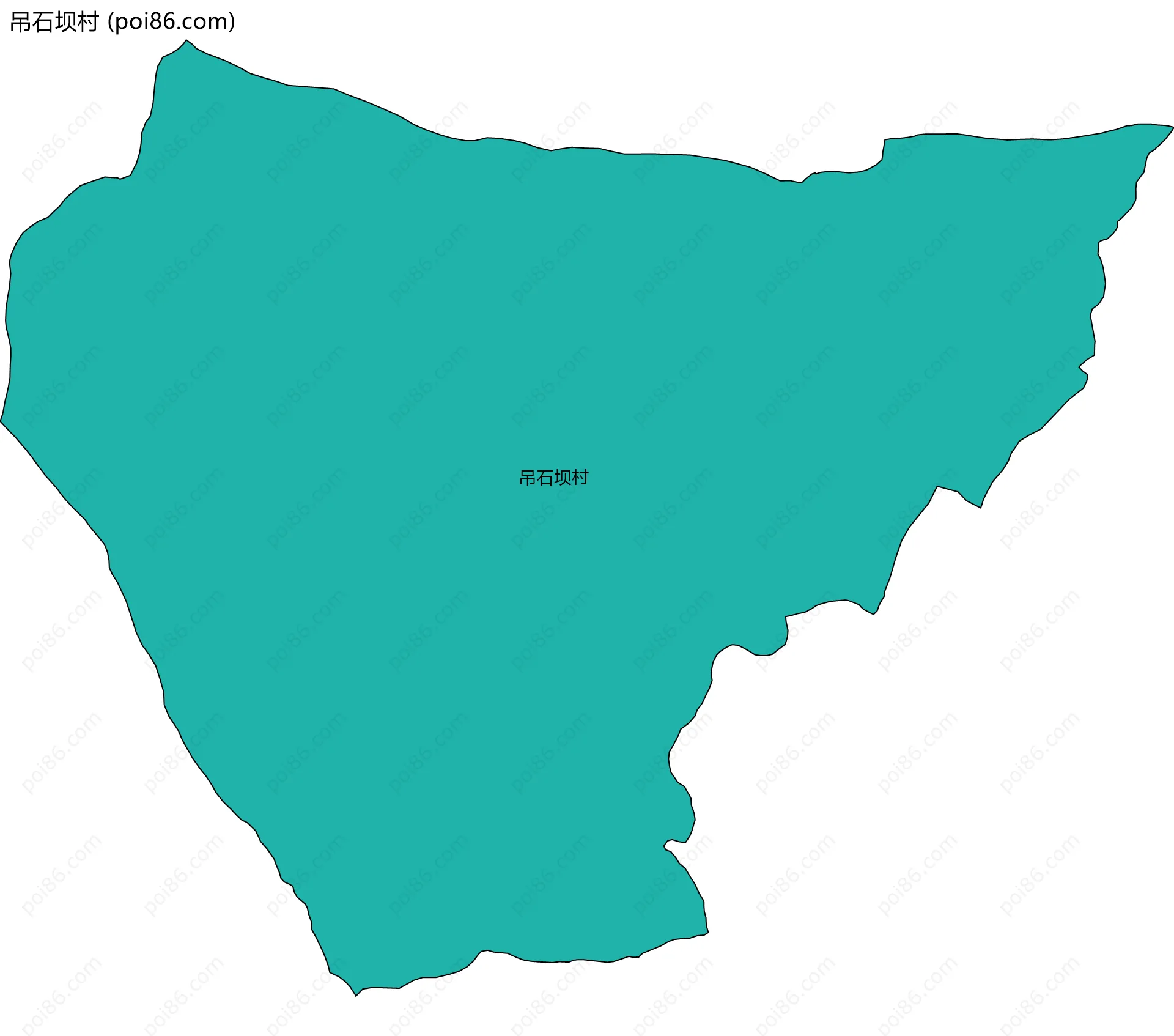 吊石坝村边界地图
