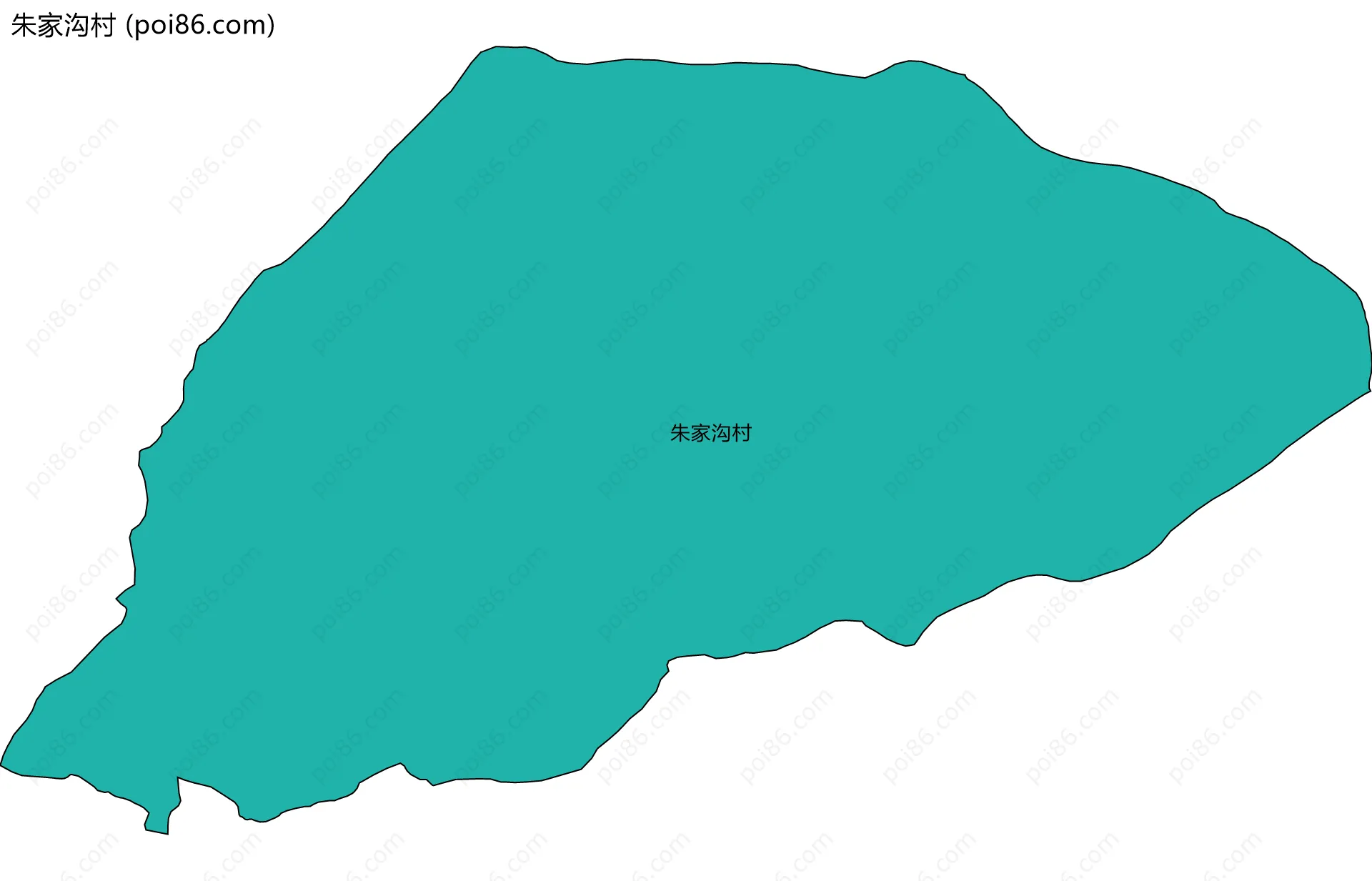 朱家沟村边界地图