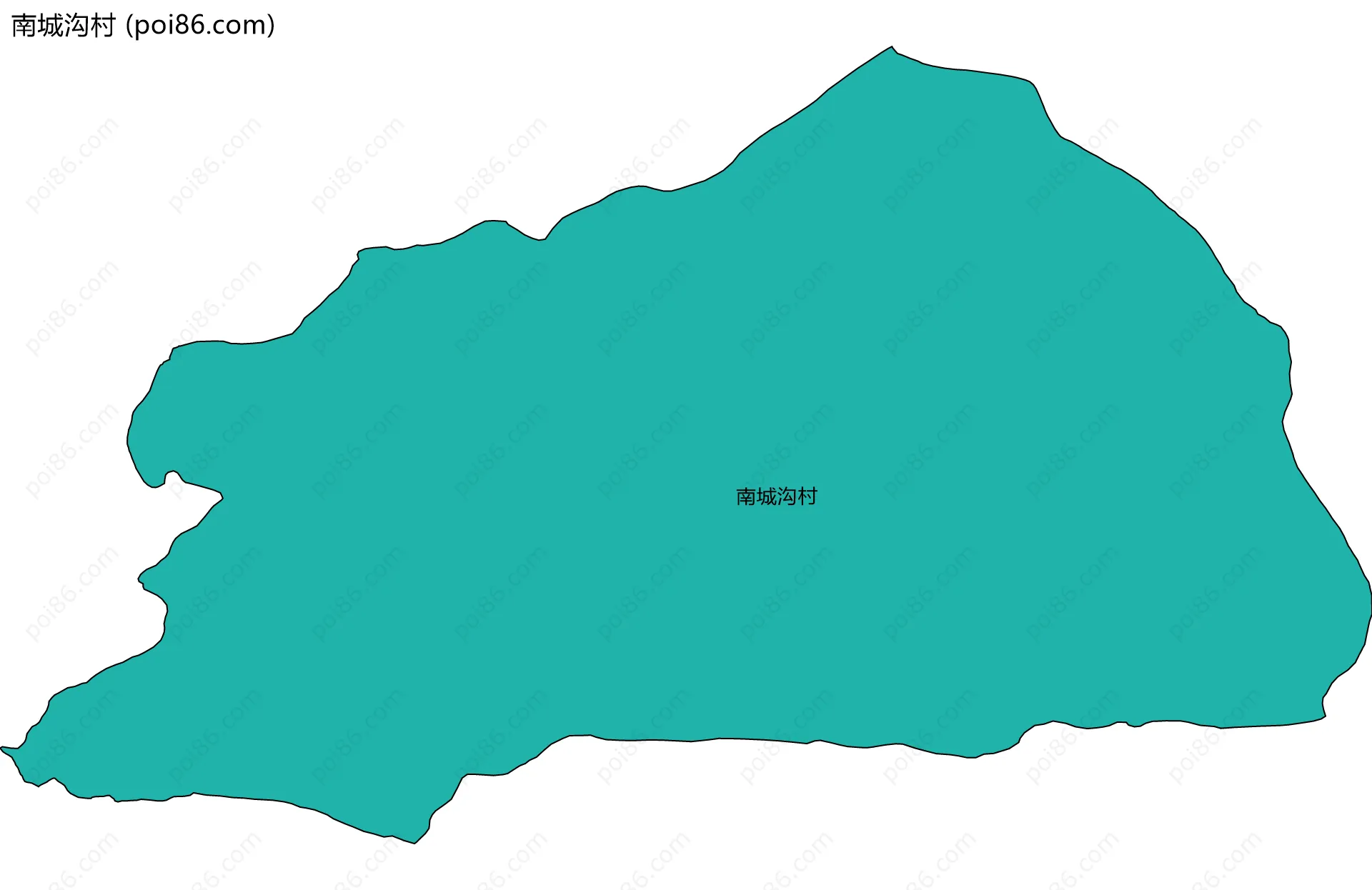 南城沟村边界地图