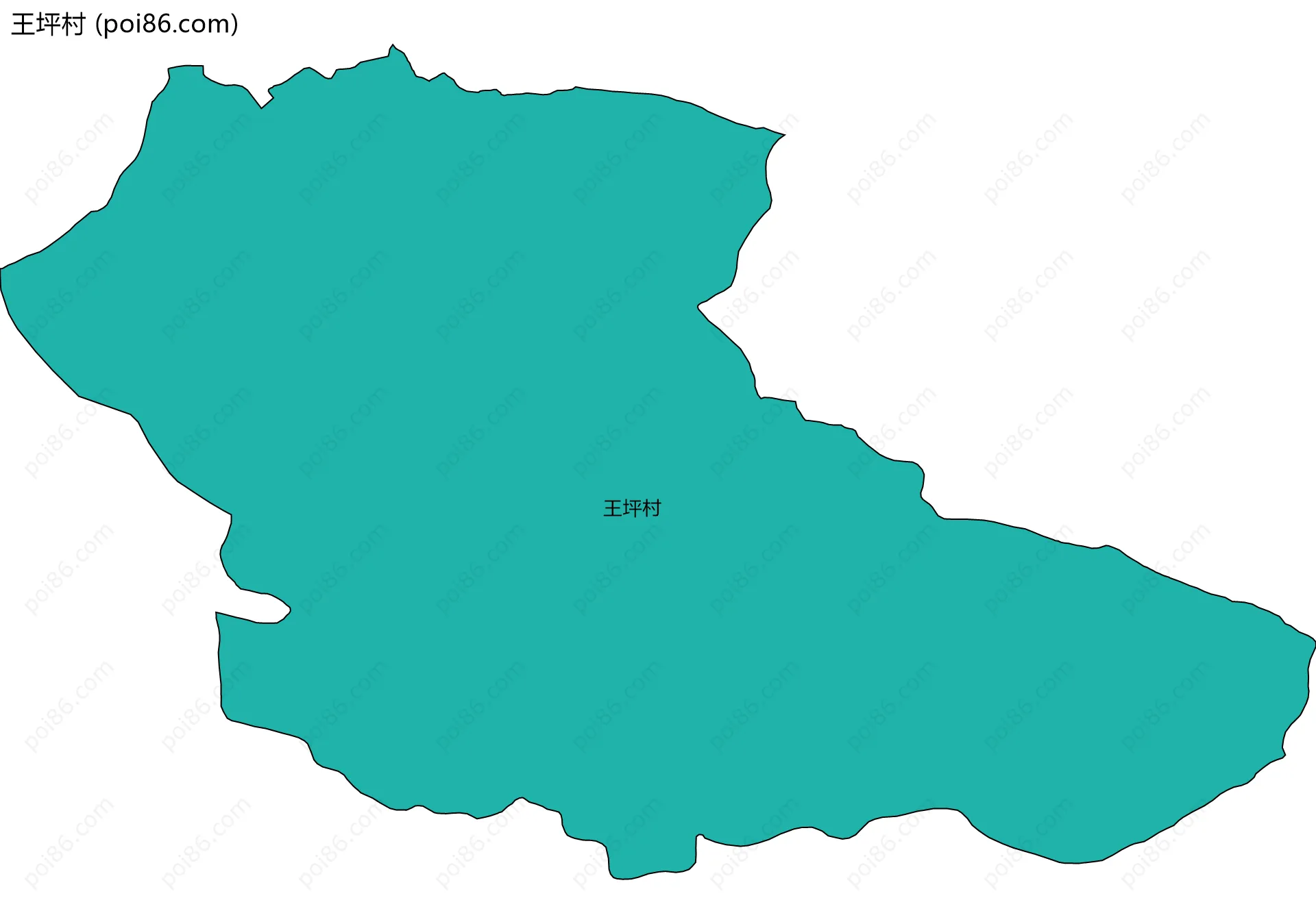 王坪村边界地图