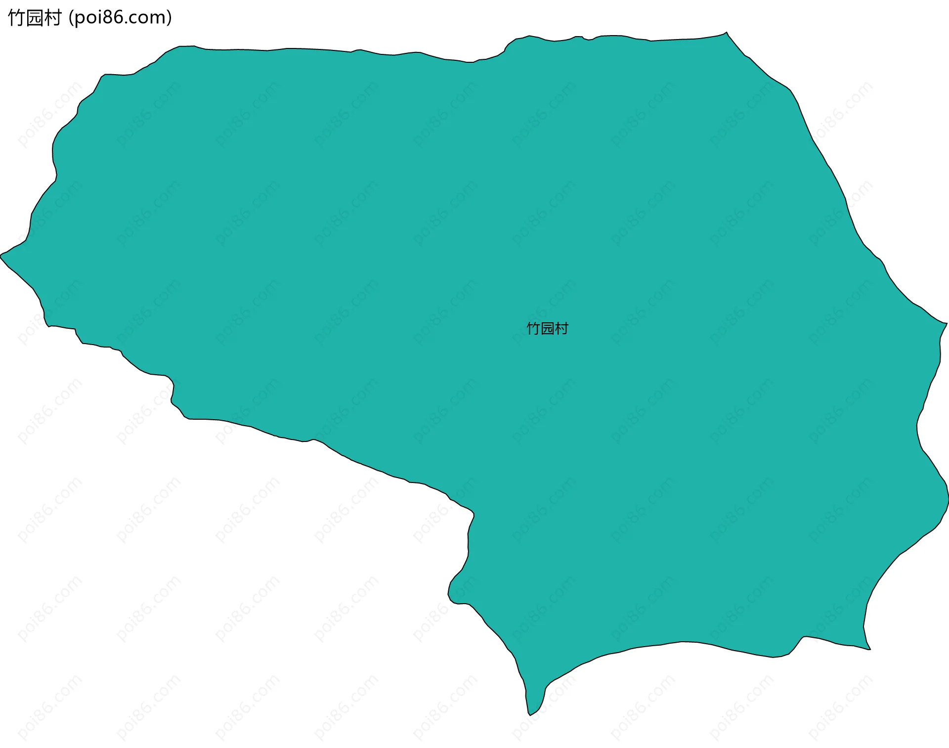 竹园村边界地图