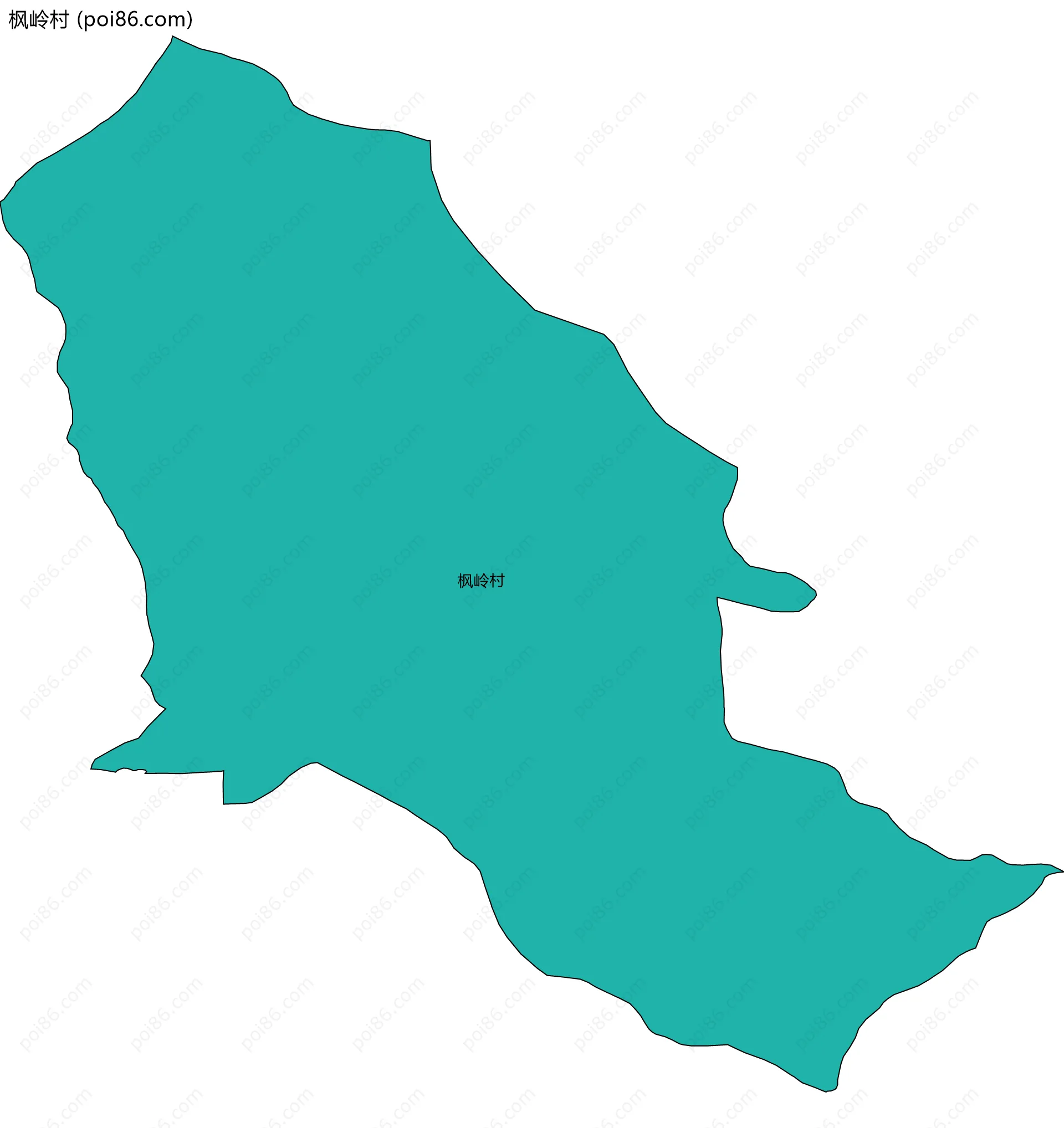 枫岭村边界地图