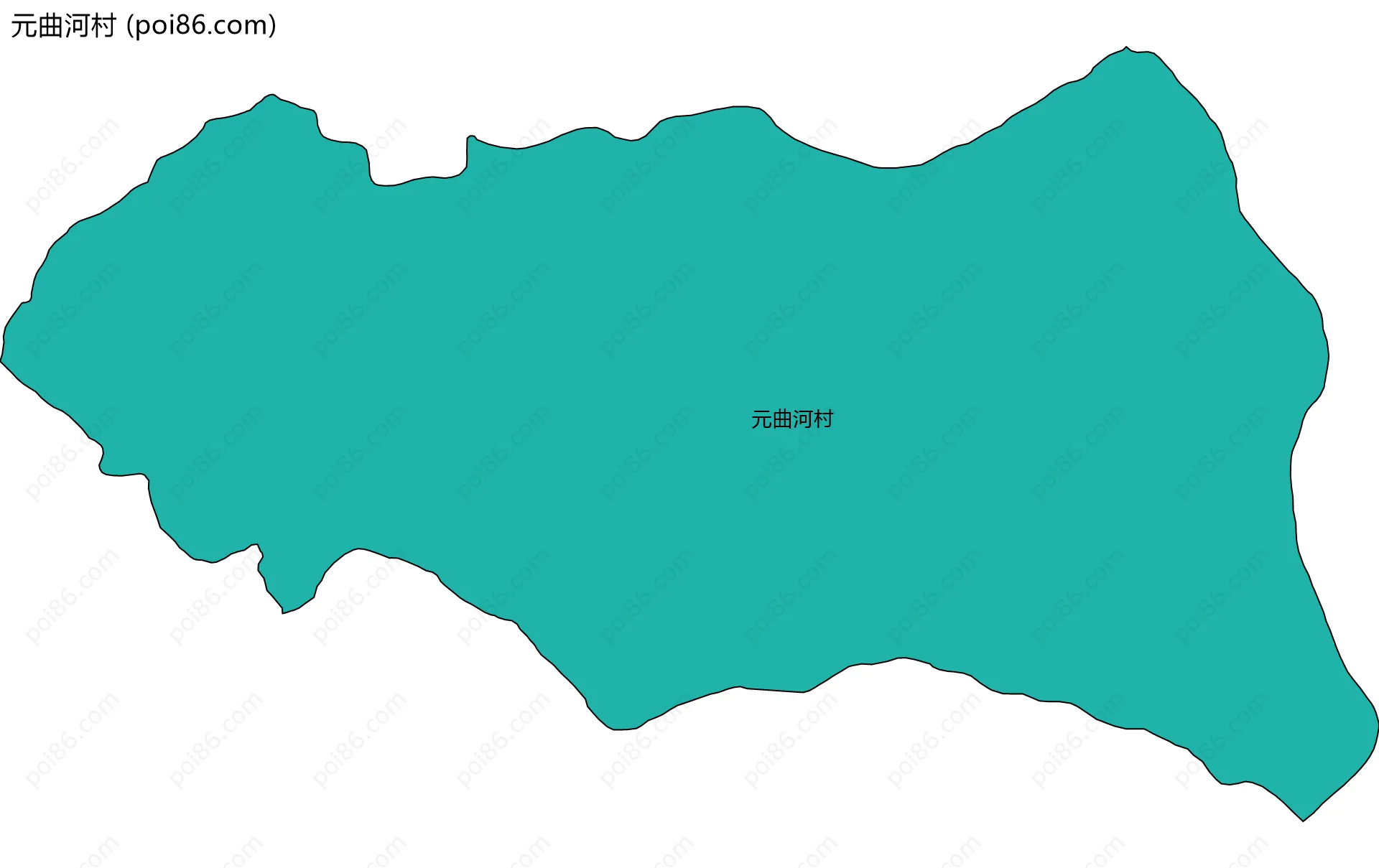 元曲河村边界地图