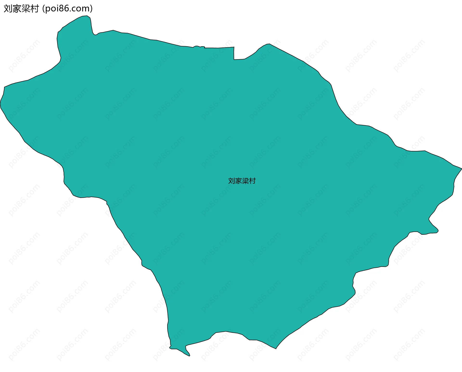 刘家梁村边界地图