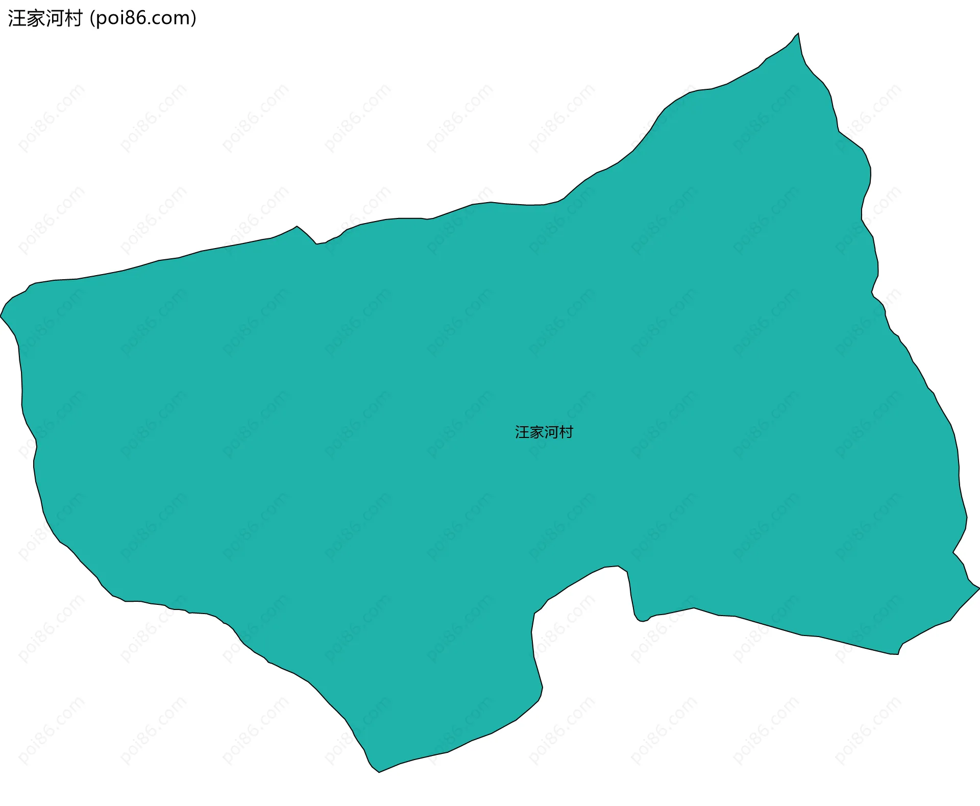 汪家河村边界地图