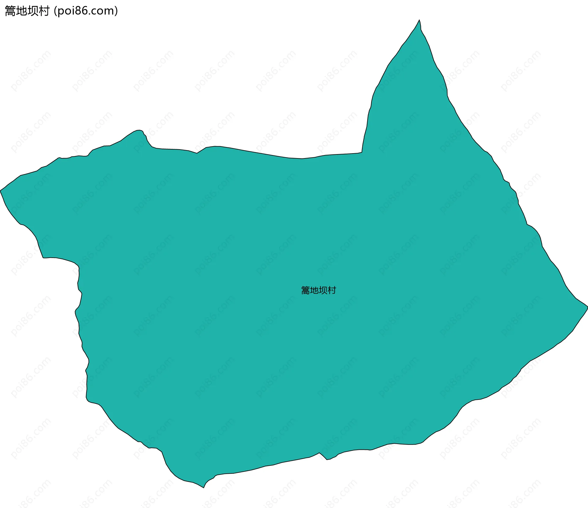 篙地坝村边界地图