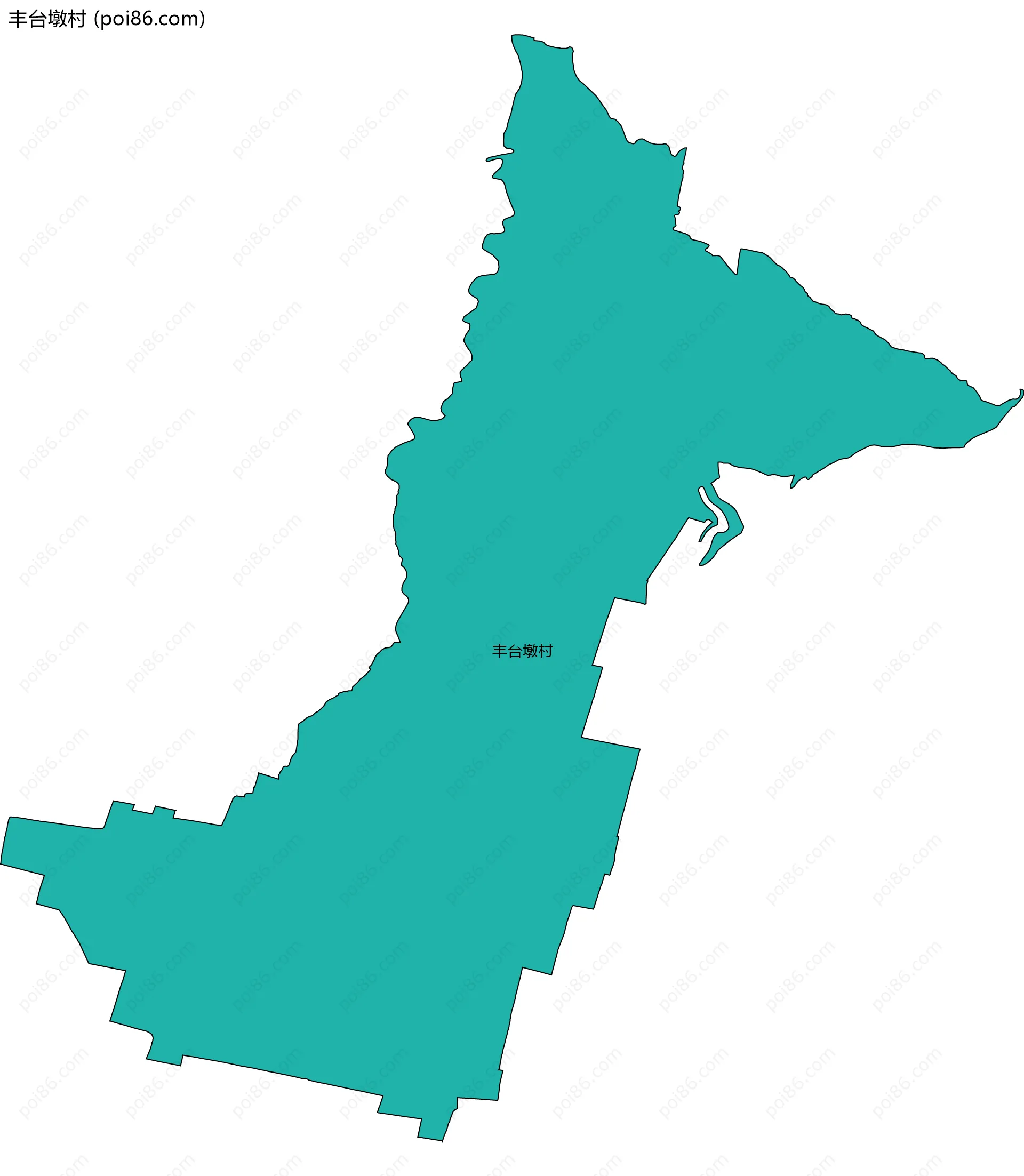 丰台墩村边界地图