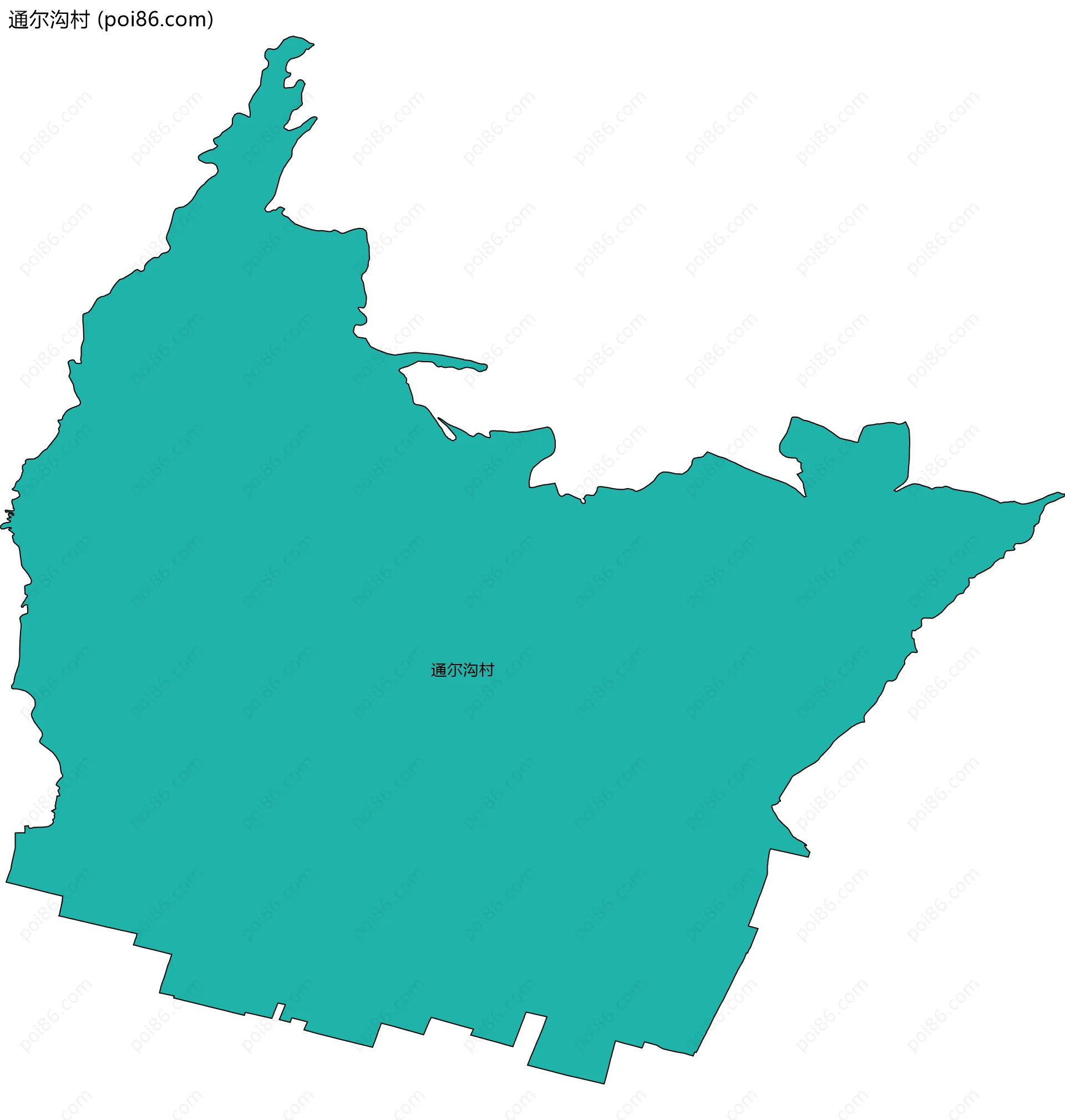 通尔沟村边界地图