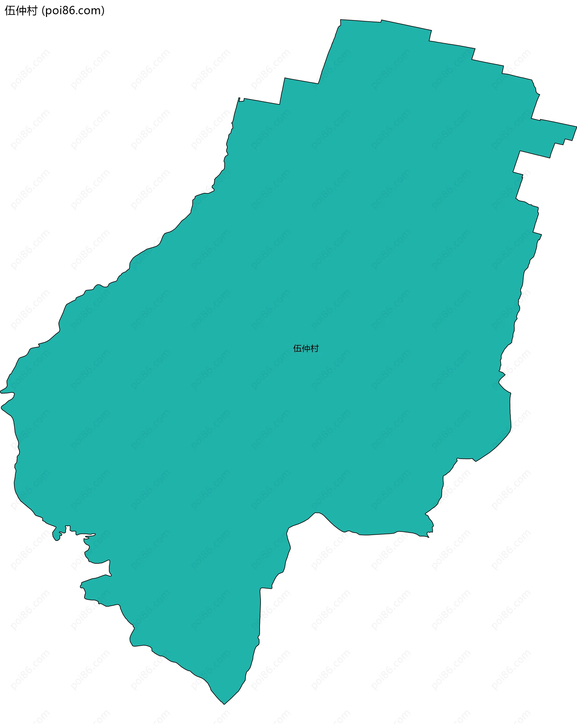 伍仲村边界地图