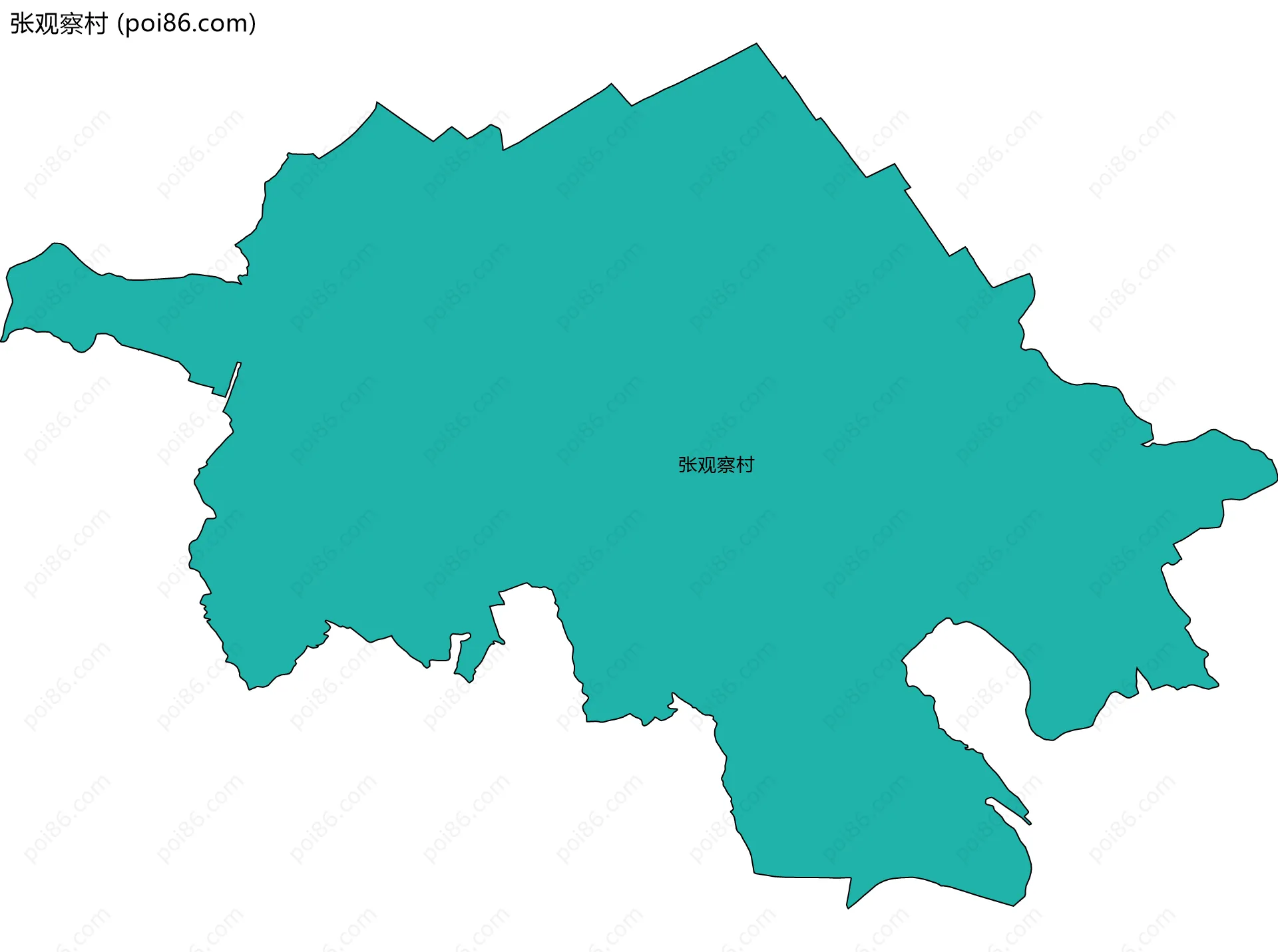 张观察村边界地图