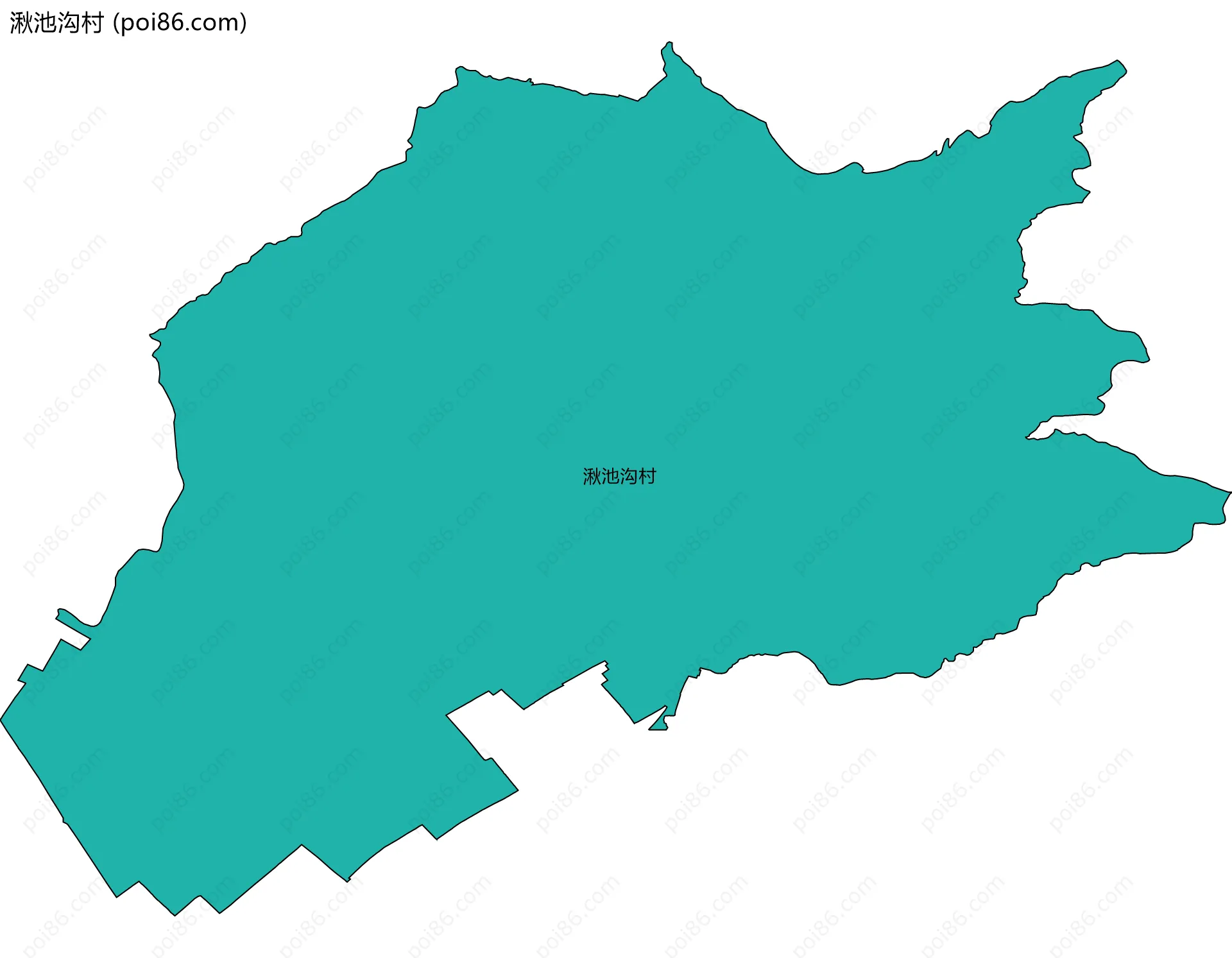 湫池沟村边界地图