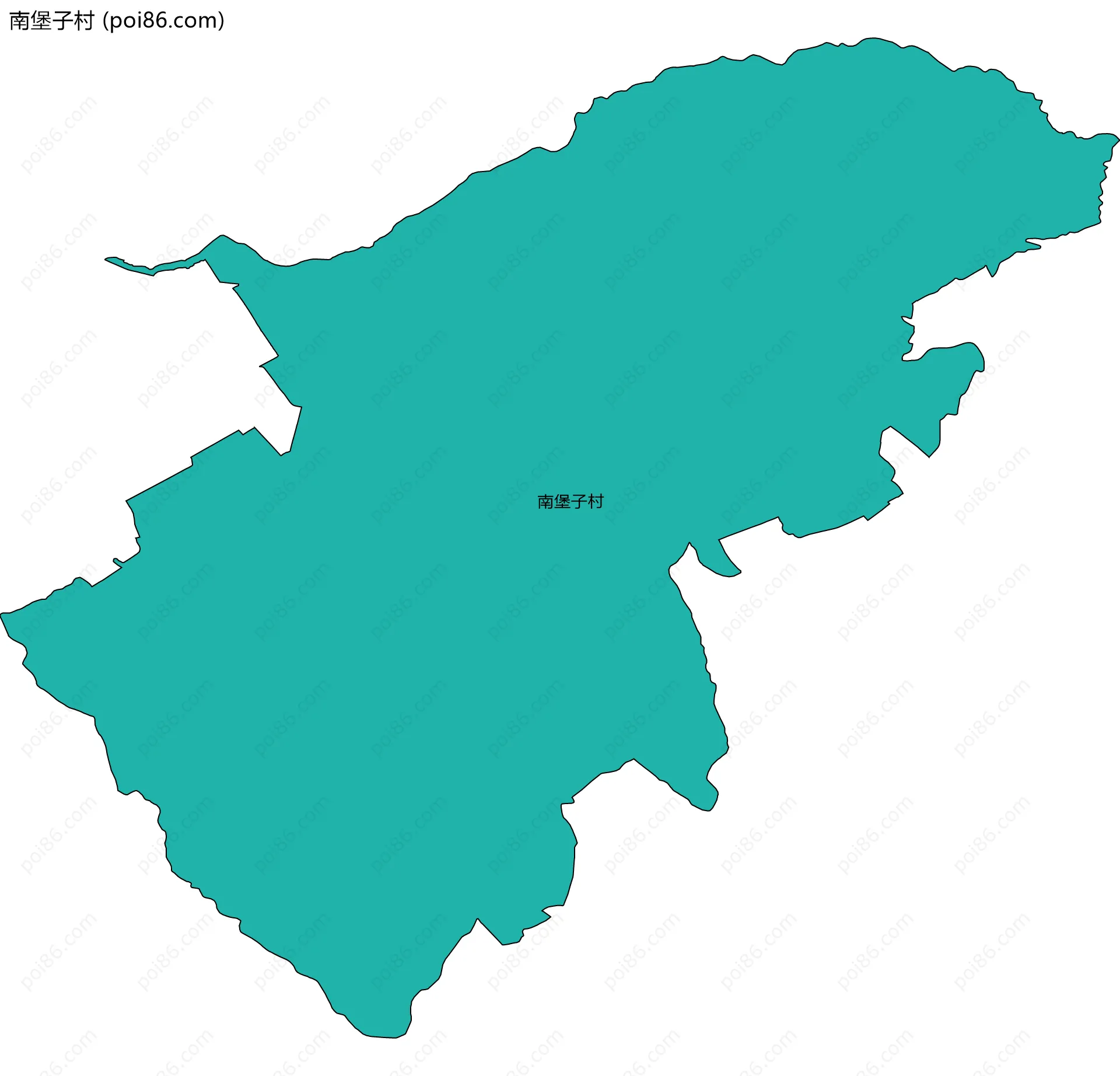 南堡子村边界地图