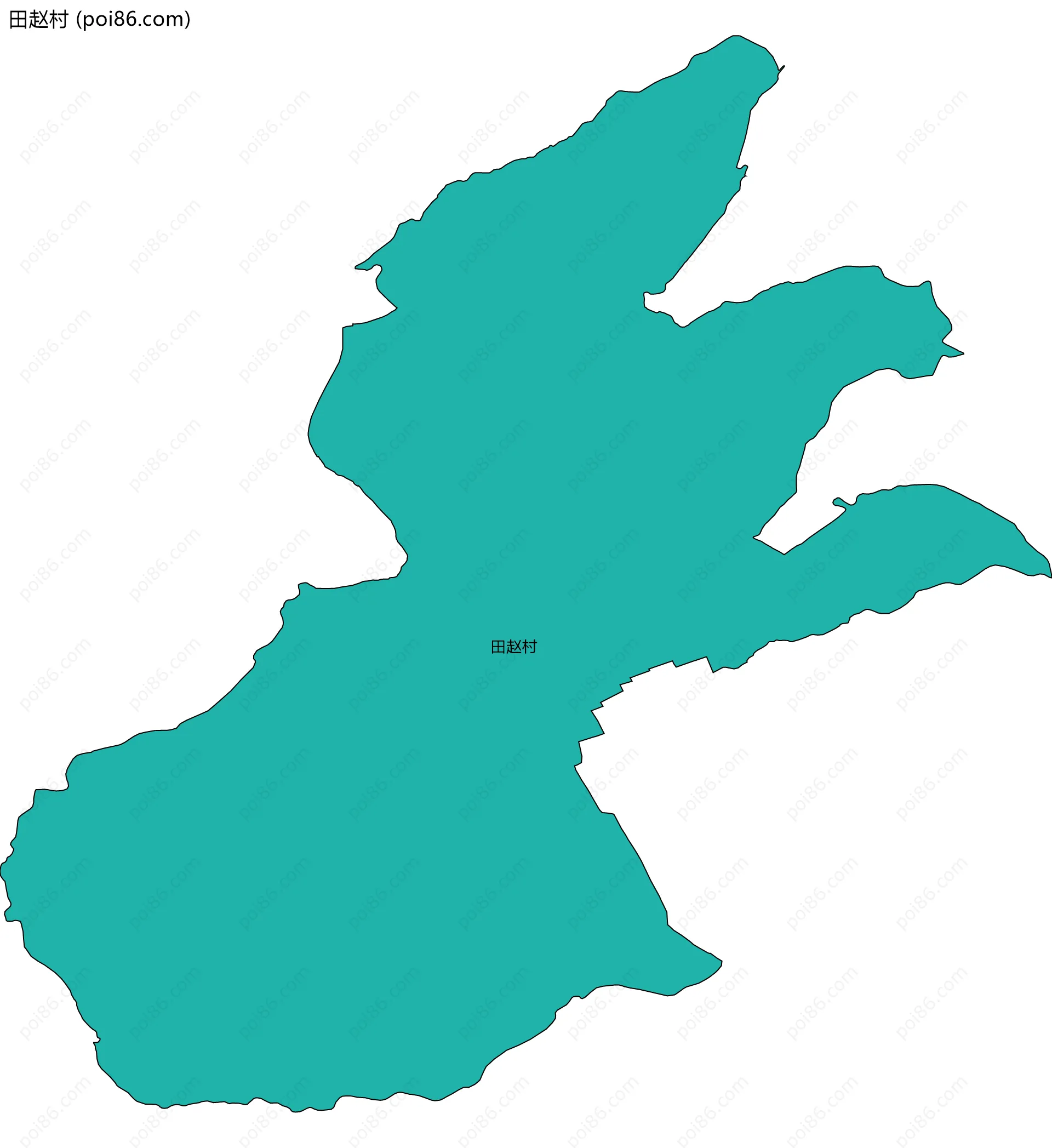 田赵村边界地图