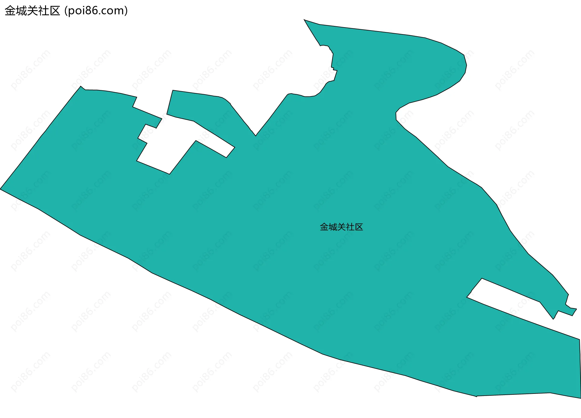 金城关社区边界地图
