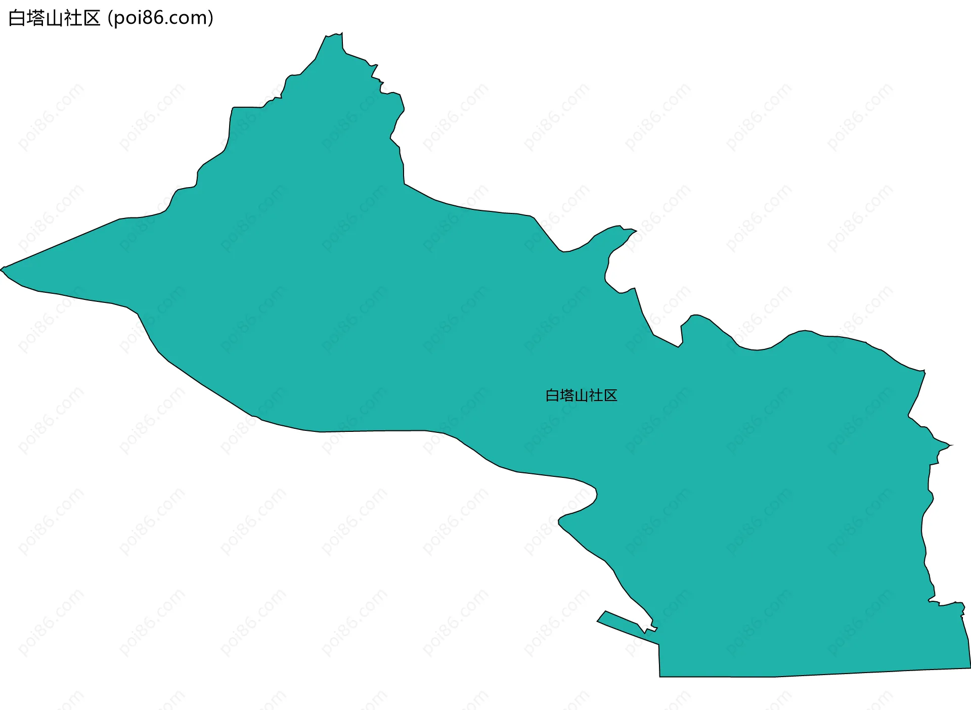 白塔山社区边界地图